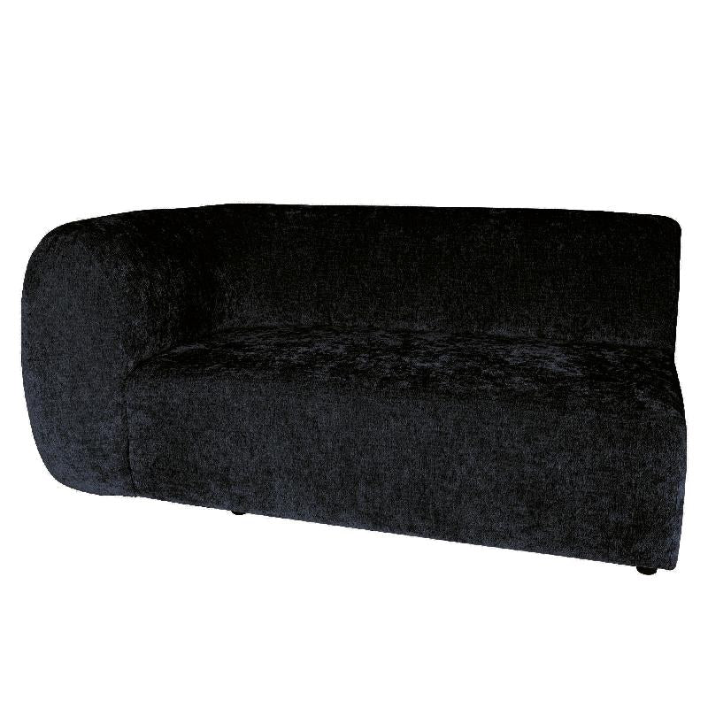 Lujo sofa anthracite fiore fabric 2 seaterarm left