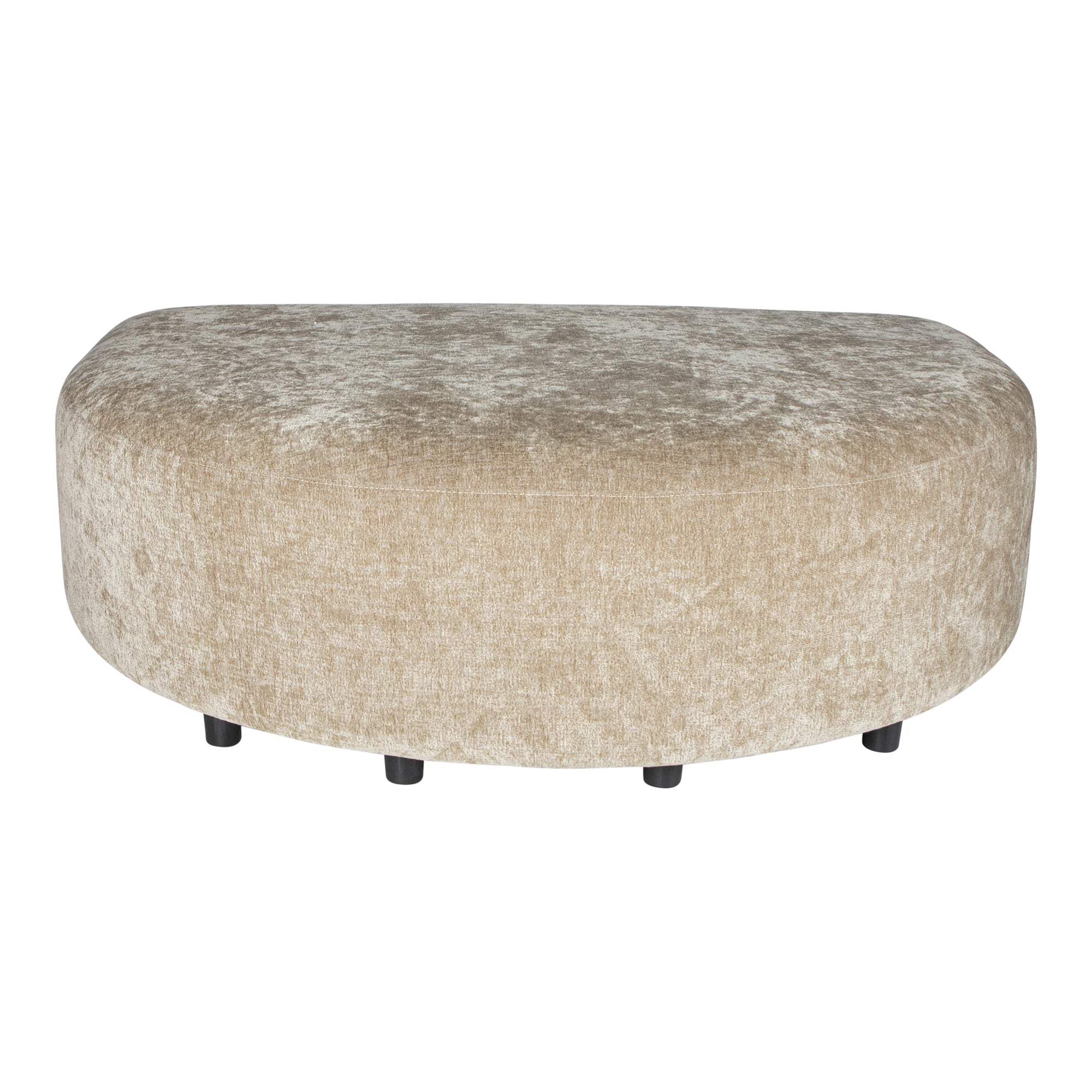 Lujo sofa cream fiore fabric longchair pouf - Photo 8