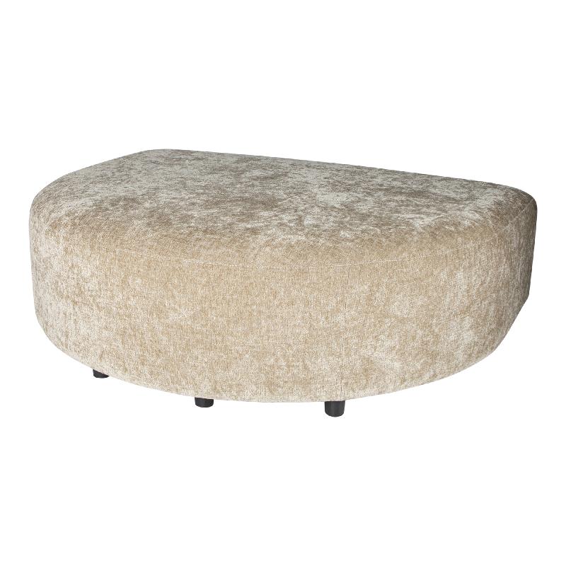 Lujo sofa cream fiore fabric longchair pouf