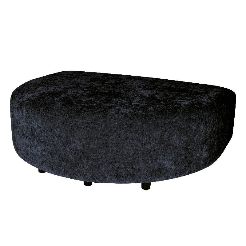 Lujo sofa anthracite 0504 fiore fabric L C pouf