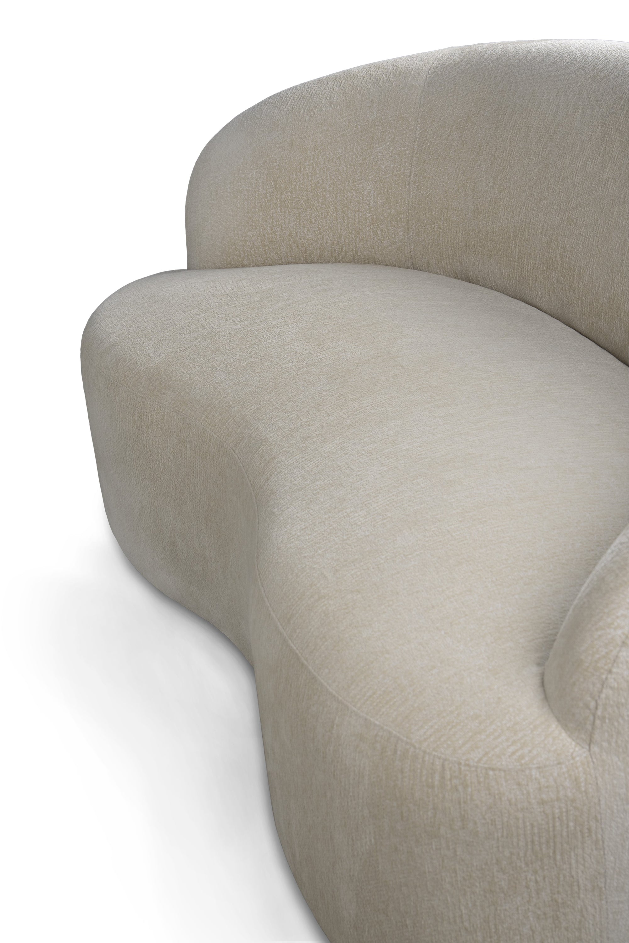 Bohne Cream 9901 nanci fabric 2 seater sofa - Photo 6
