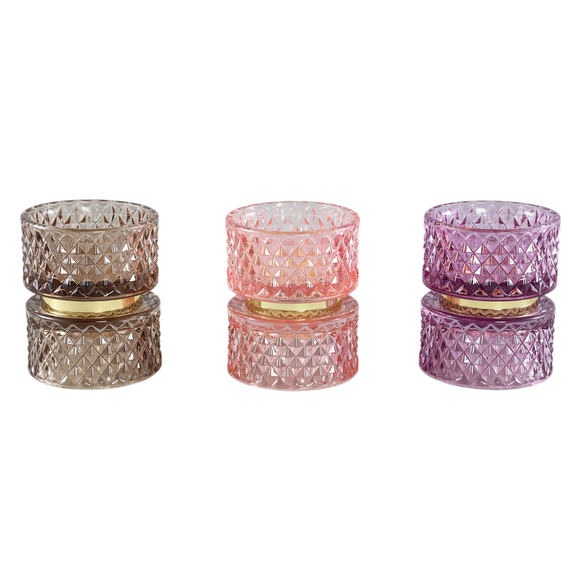 Asiya Photophores en verre - Rose