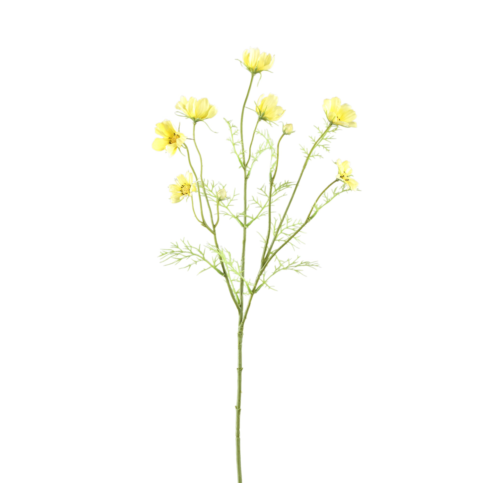 Garden Flower yellow cosmos spray with buds Jaune — Fleur artificielle — Fleur artificielle design premium | Häus
