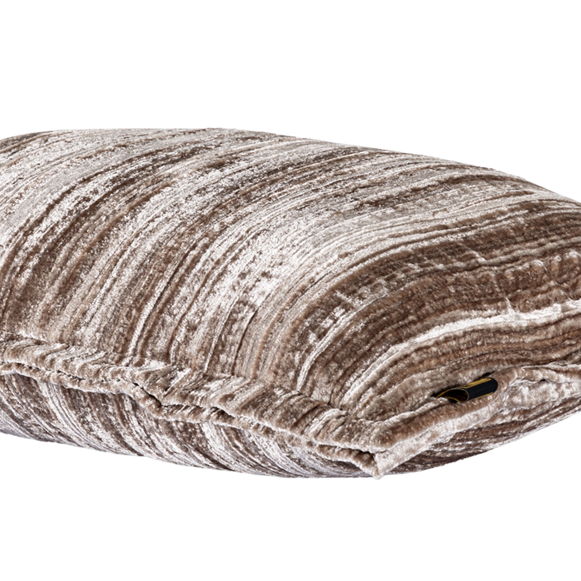 Senny Beige velvet cushion ruffle rim rectangle Beige — Housse de coussin — vue 4 | Häus