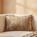 Housse de Coussin Senny — Beige Velours Rectangulaire