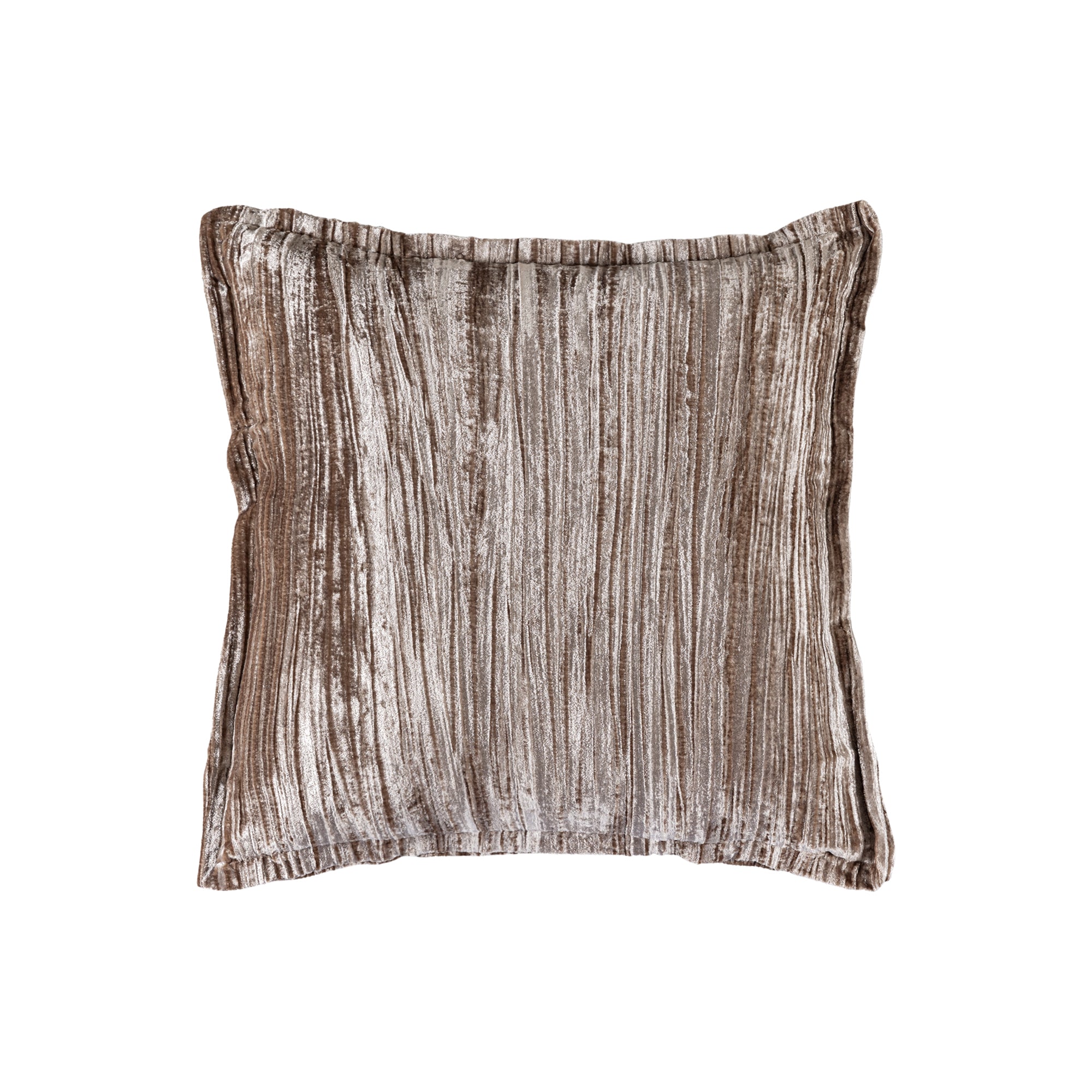 Senny Beige velvet cushion ruffle rim square L Beige — Housse de coussin — vue 4 | Häus