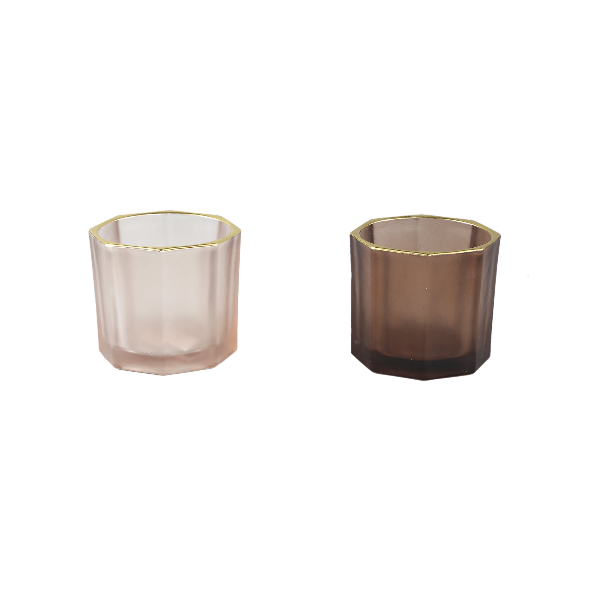 Magali Photophores en verre - Marron