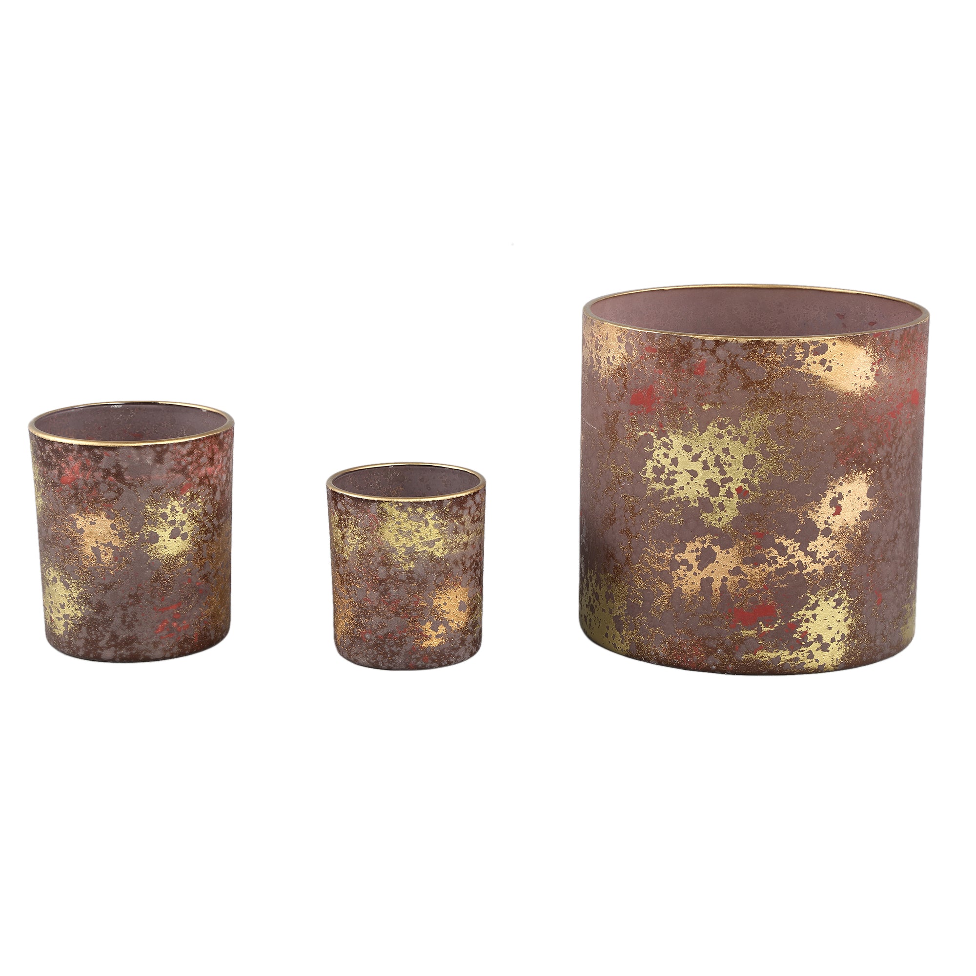Esme Photophores en verre - Marron