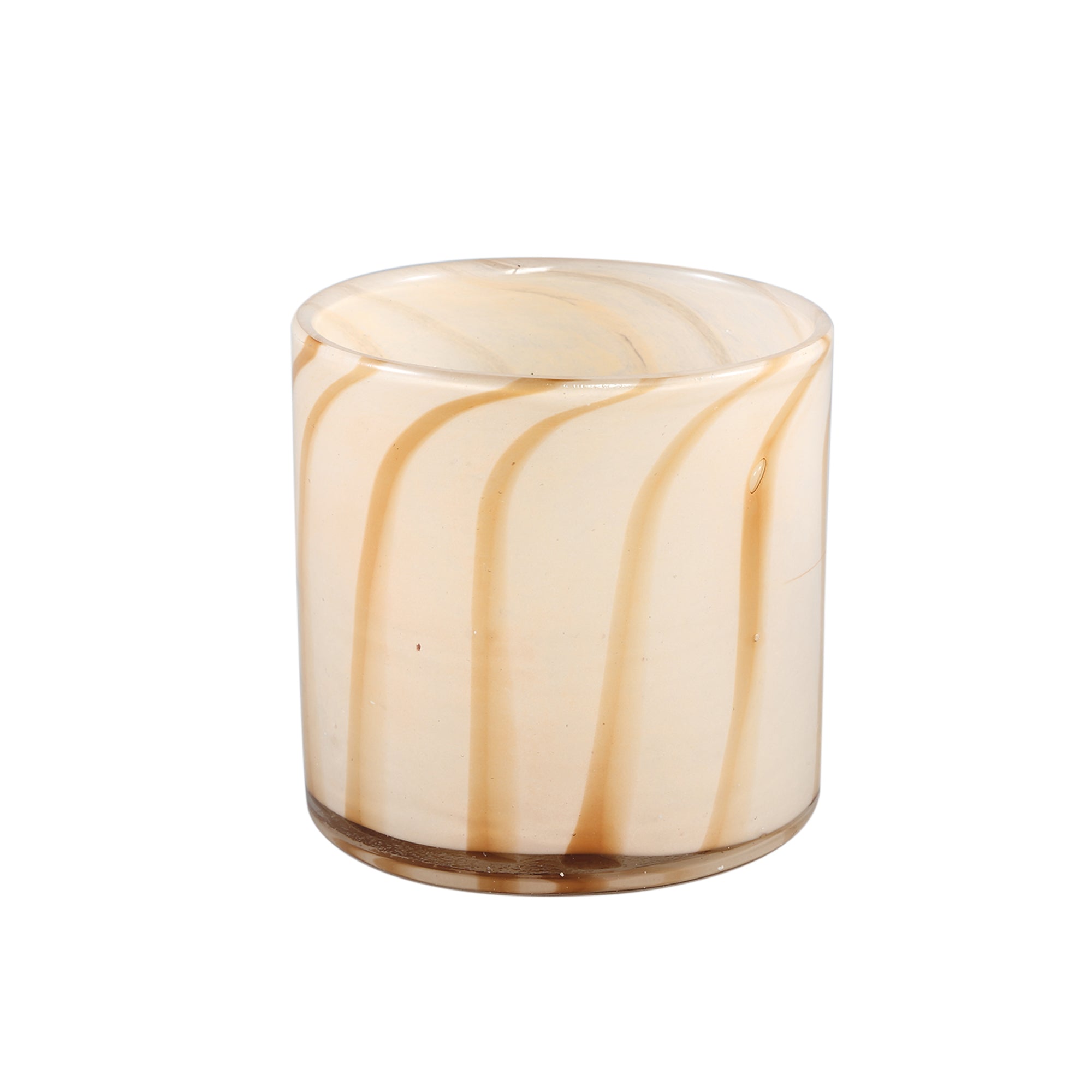 Vincy Bougeoirs en verre - Crème