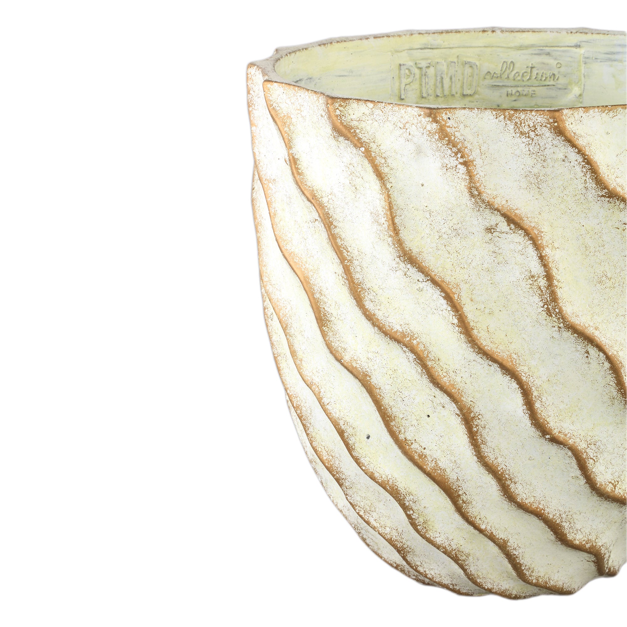 Sharlae Pot en ciment - Crème