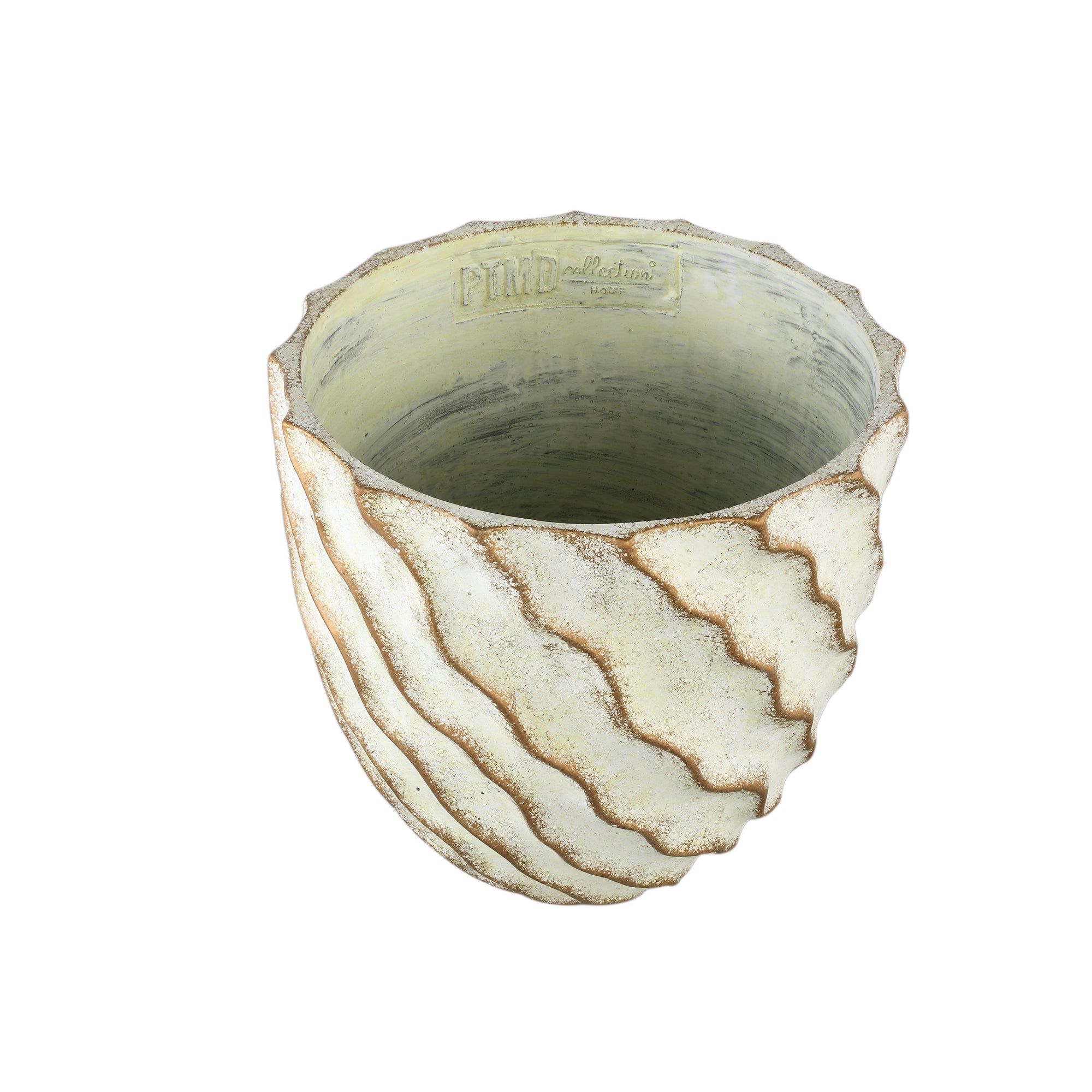 Sharlae Pot en ciment - Crème