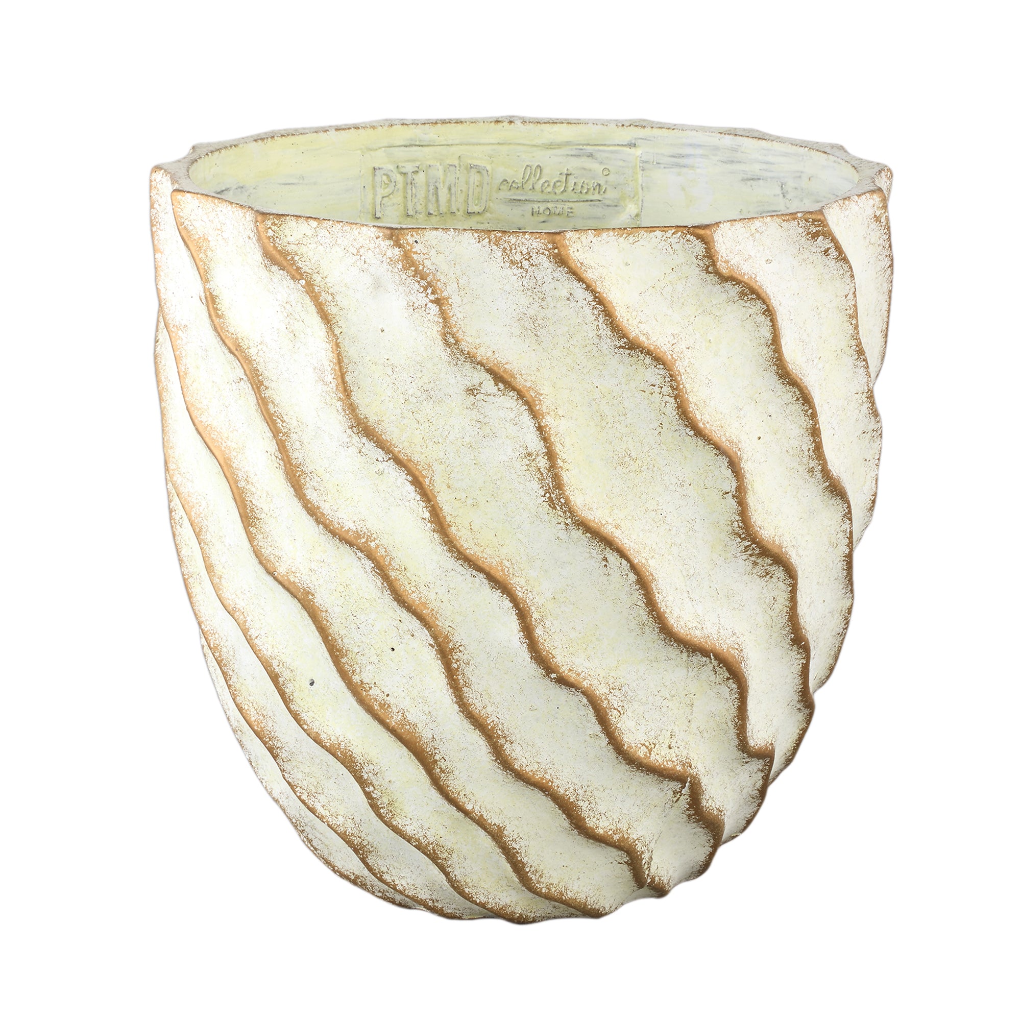 Sharlae Pot en ciment - Crème