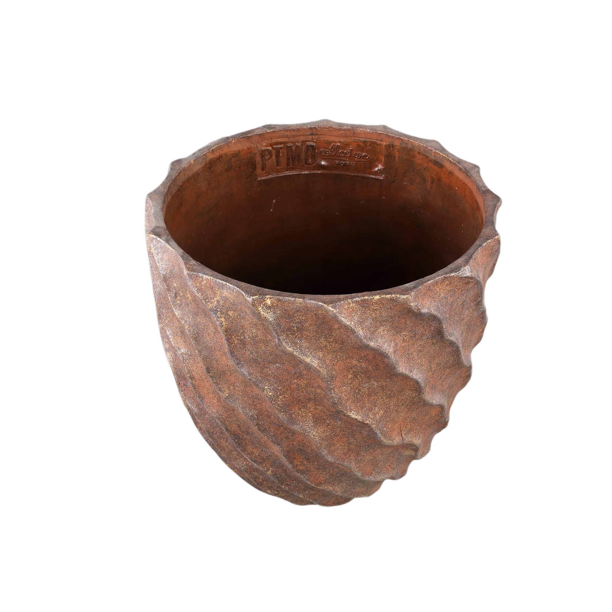Sharlae Pot en ciment - Marron