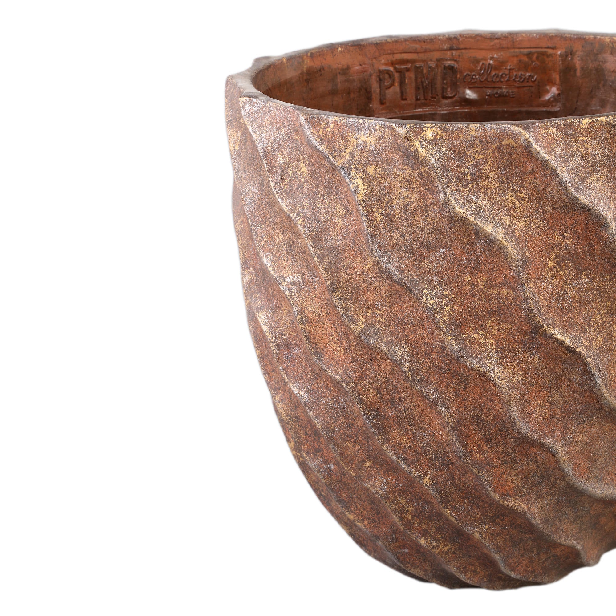 Sharlae Pot en ciment - Marron