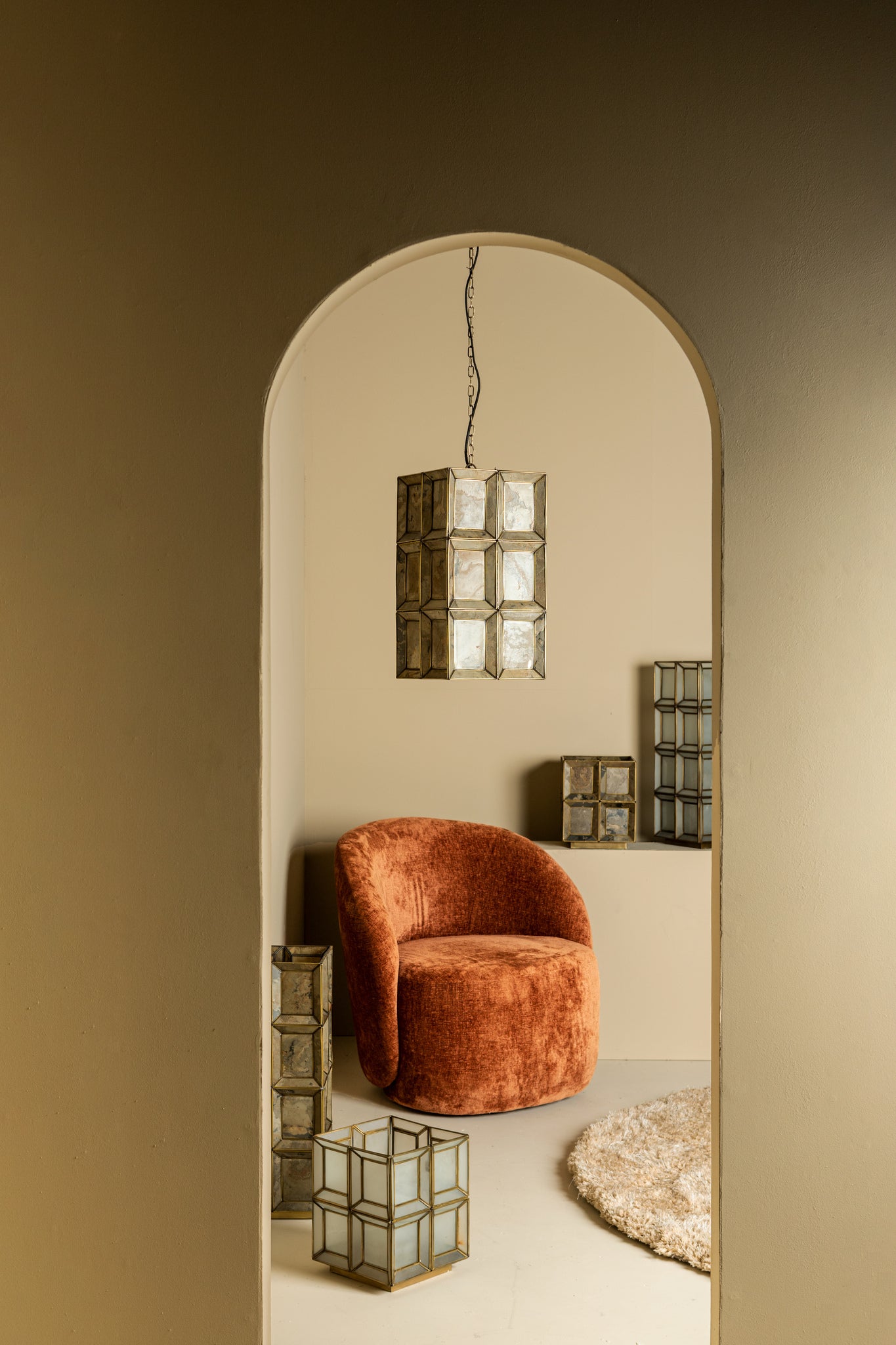 Layra Lampes de table en verre — White Milk Table Lamp Antique High - Or