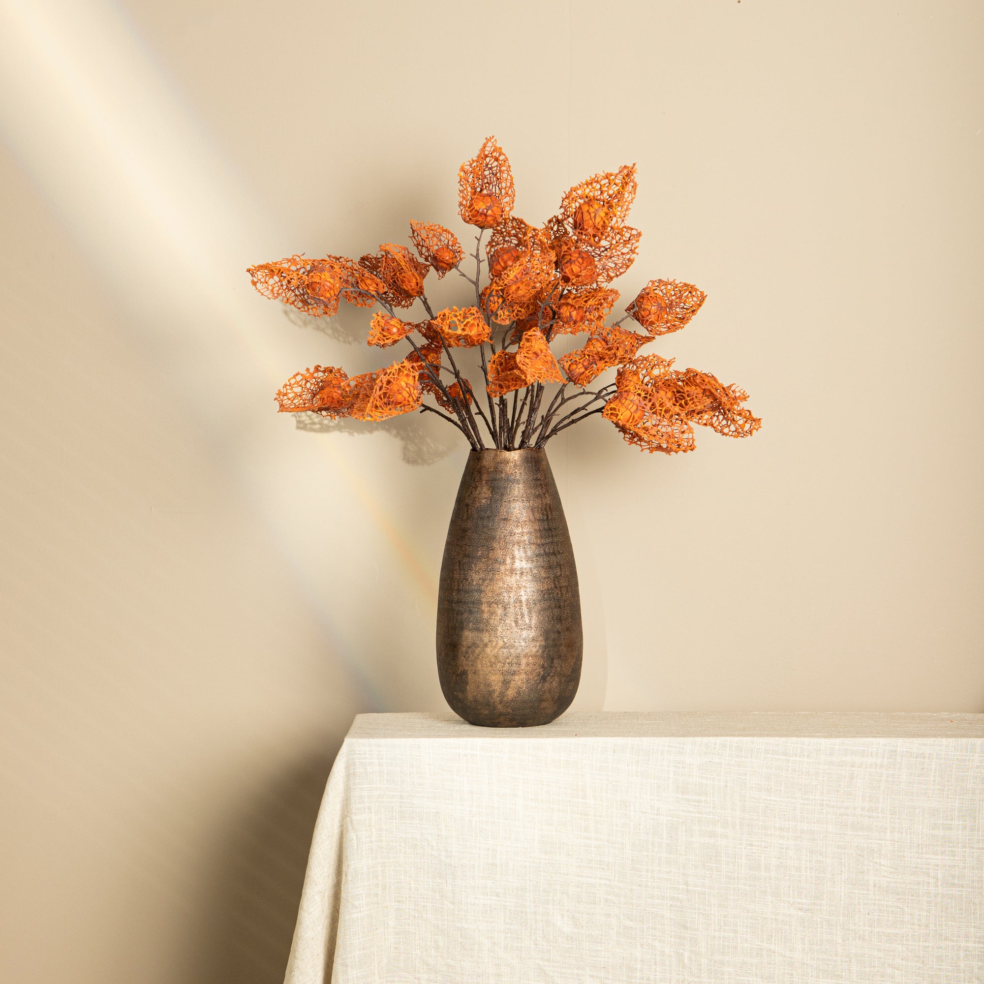 Twig Plant orange palace lantern flower spray Orange — Branche artificielle — vue 3 | Häus