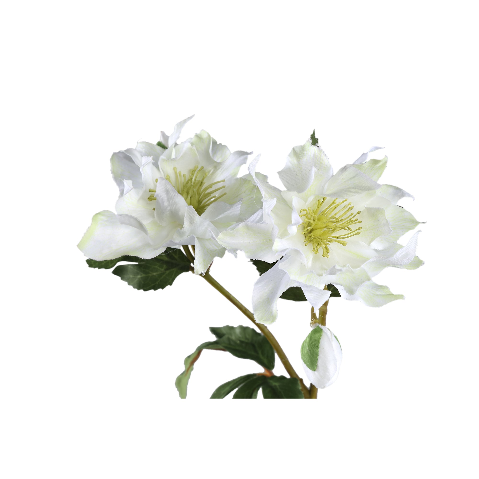 Rose Flower white with 2 buds Blanc — Fleur artificielle — vue 2 | Häus