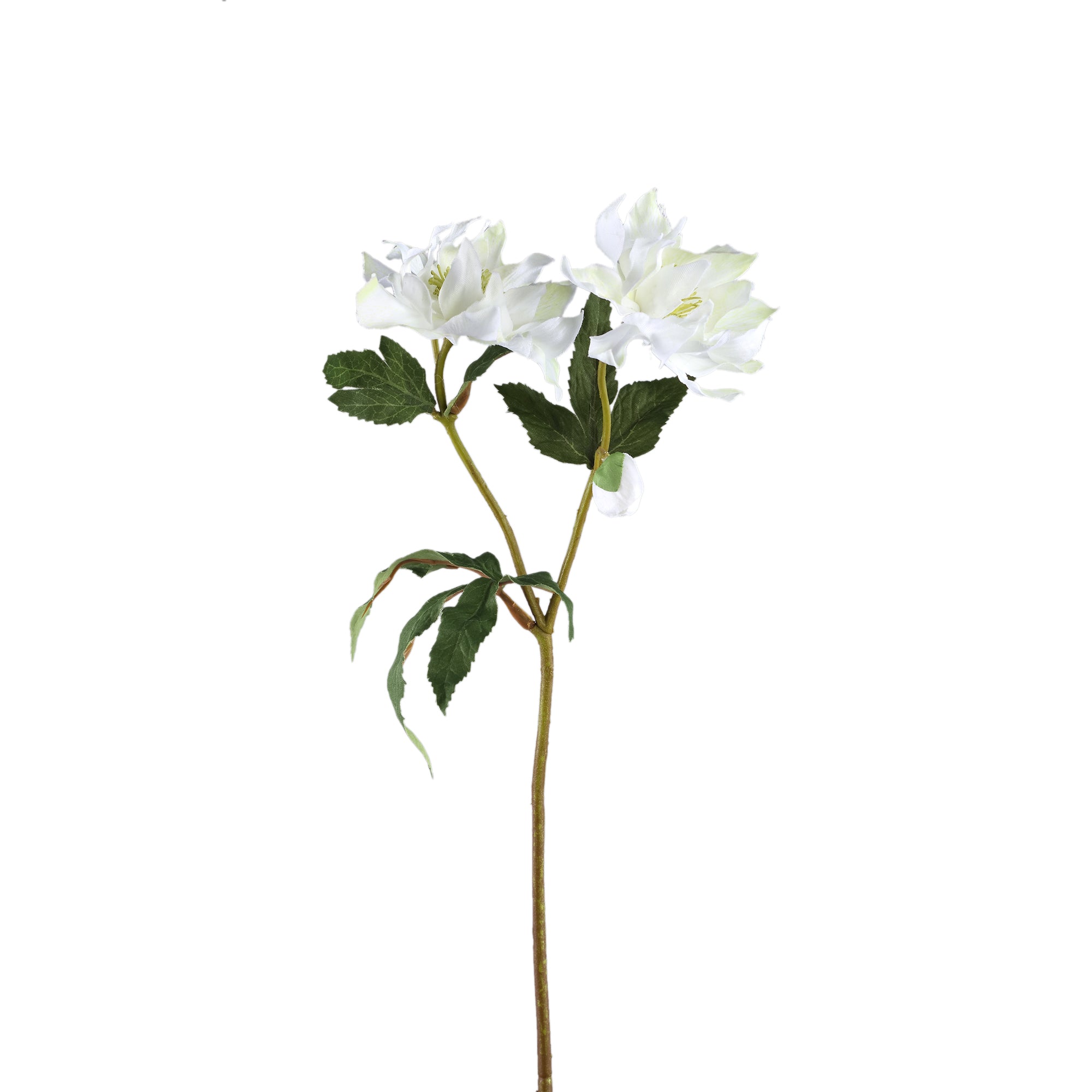 Rose Flower white with 2 buds Blanc — Fleur artificielle — Fleur artificielle design premium | Häus
