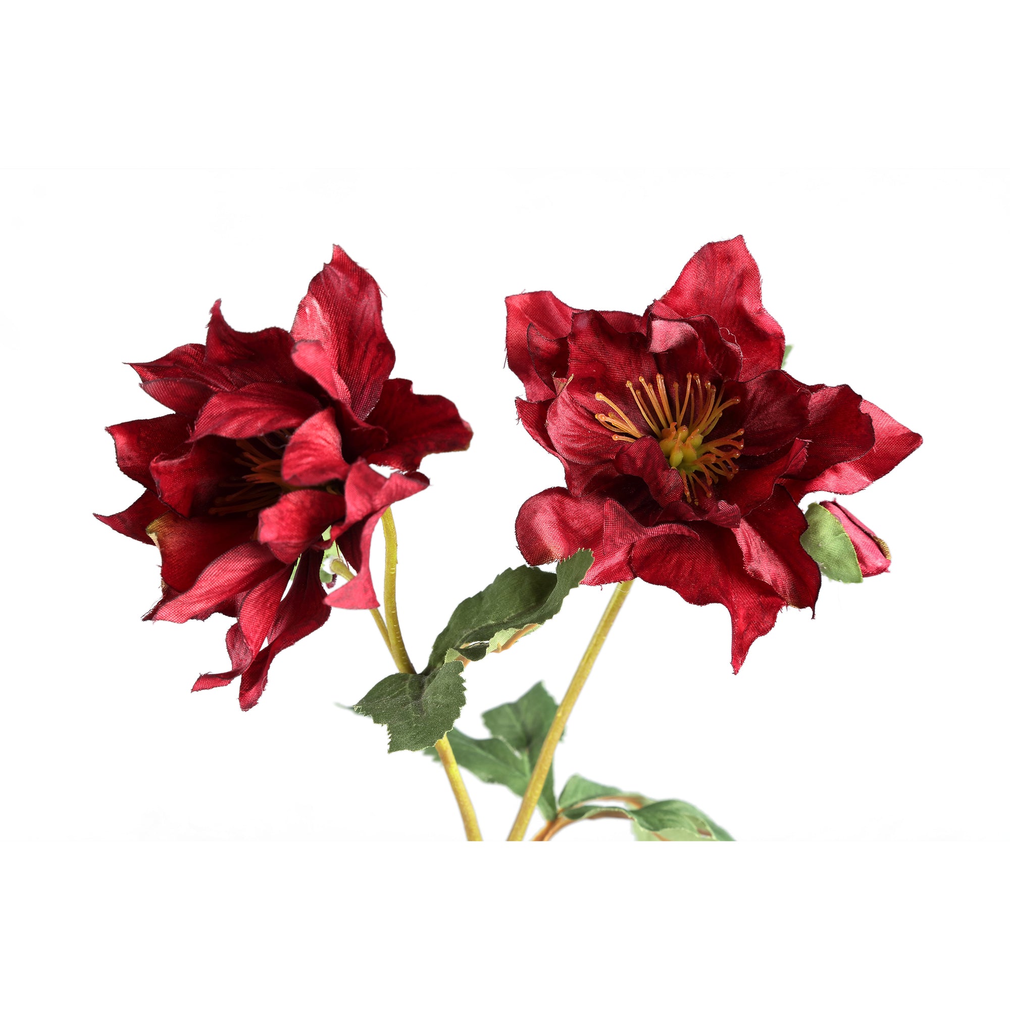 Rose Flower Burgundy with 2 buds Bordeaux — Fleur artificielle — vue 2 | Häus