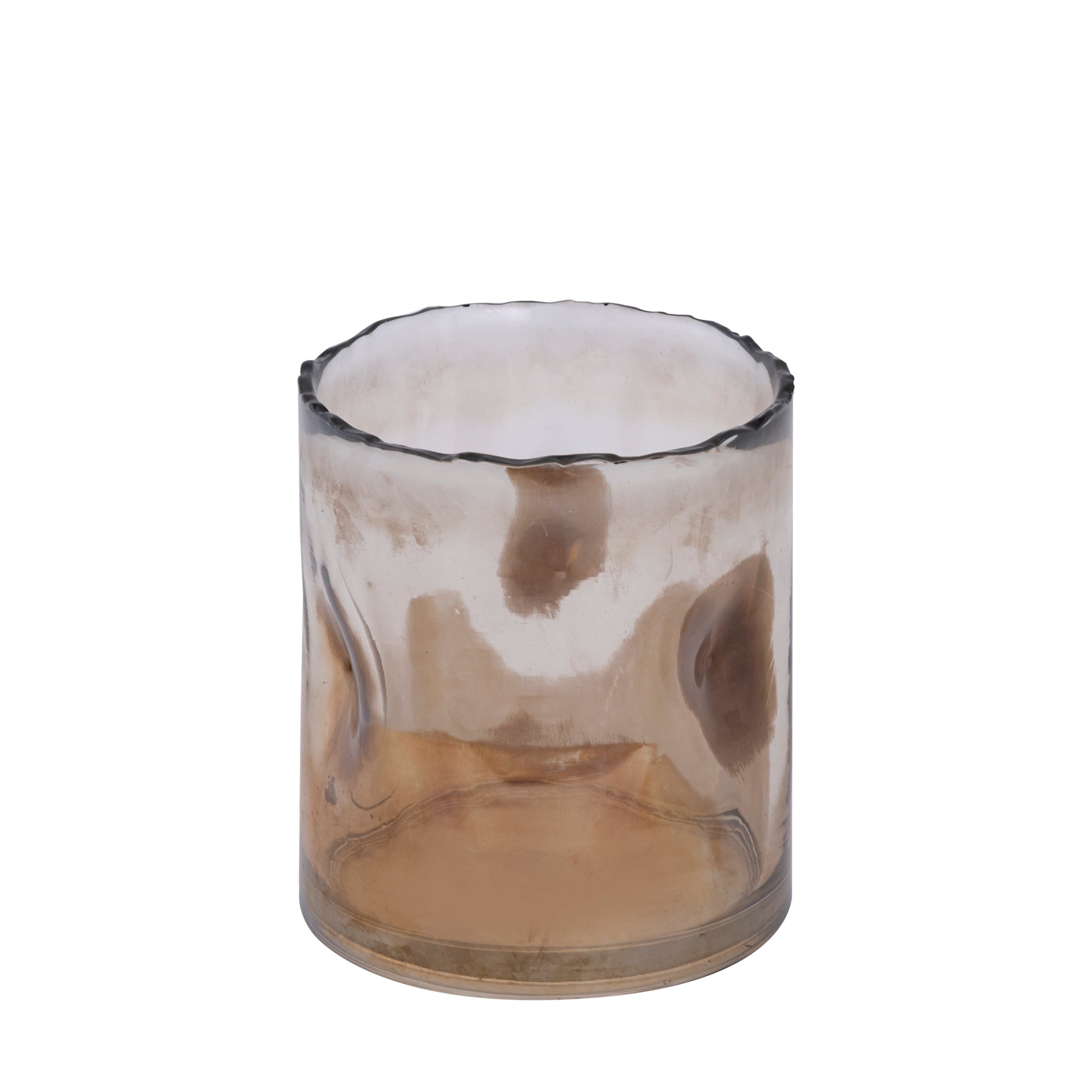 Alyson Bougeoirs en verre - Marron