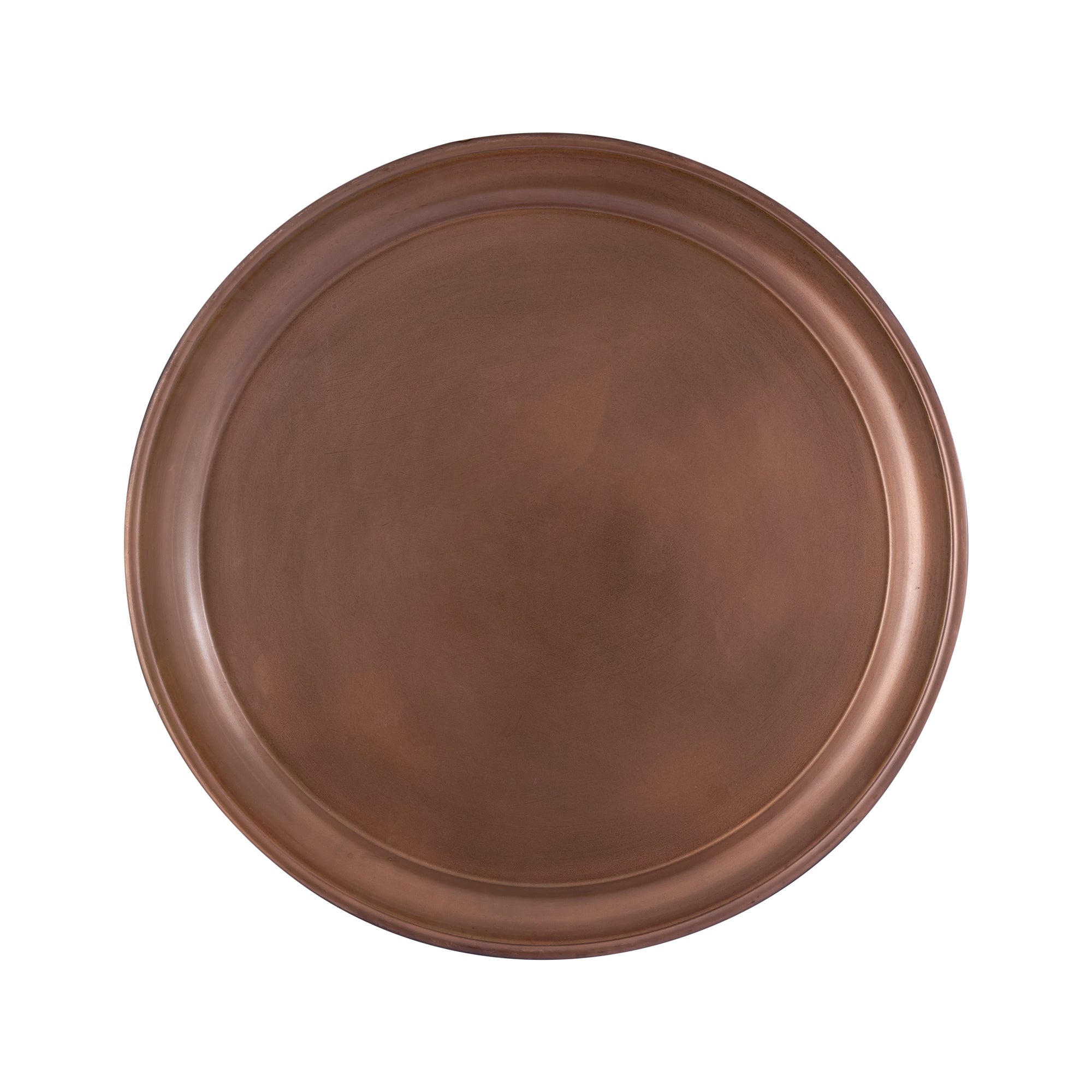 Aspyn Copper iron round bowl with border L