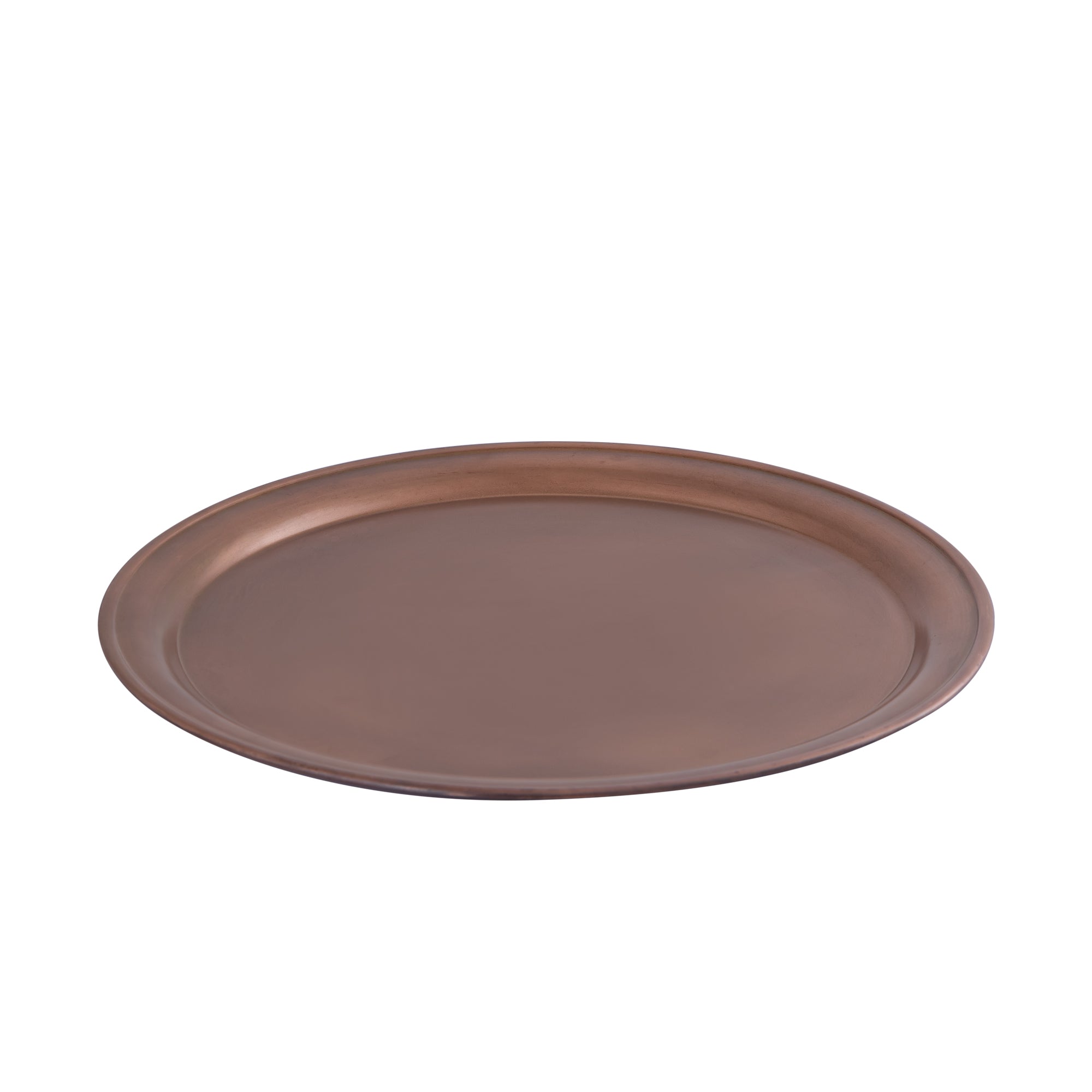 Aspyn Copper iron round bowl with border L