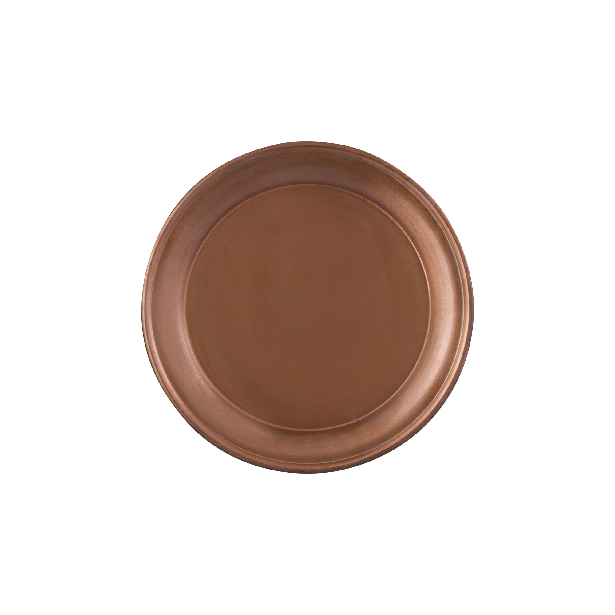 Aspyn Copper iron round bowl with border S