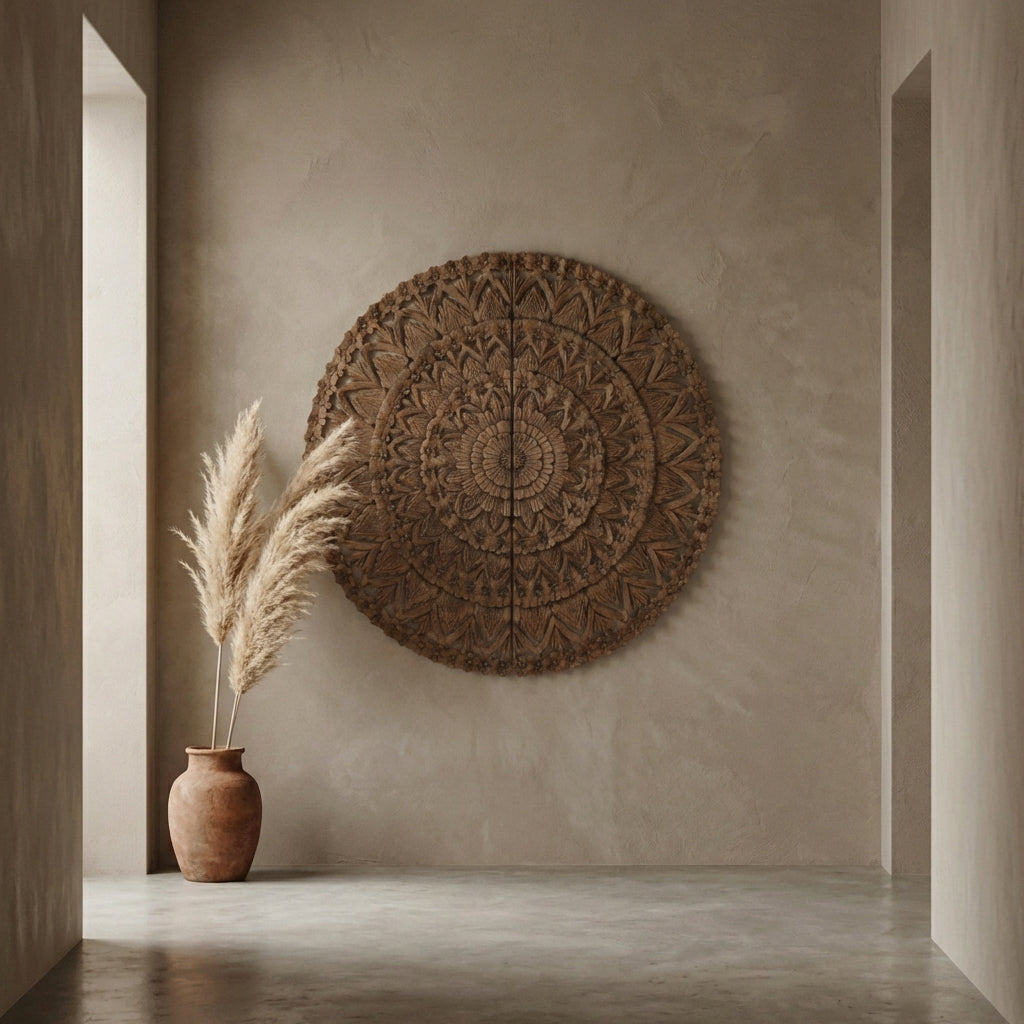Willian Brown MDF round wallpanel in 2 halfs