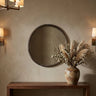 Limera Brass alu round mirror irregular border S