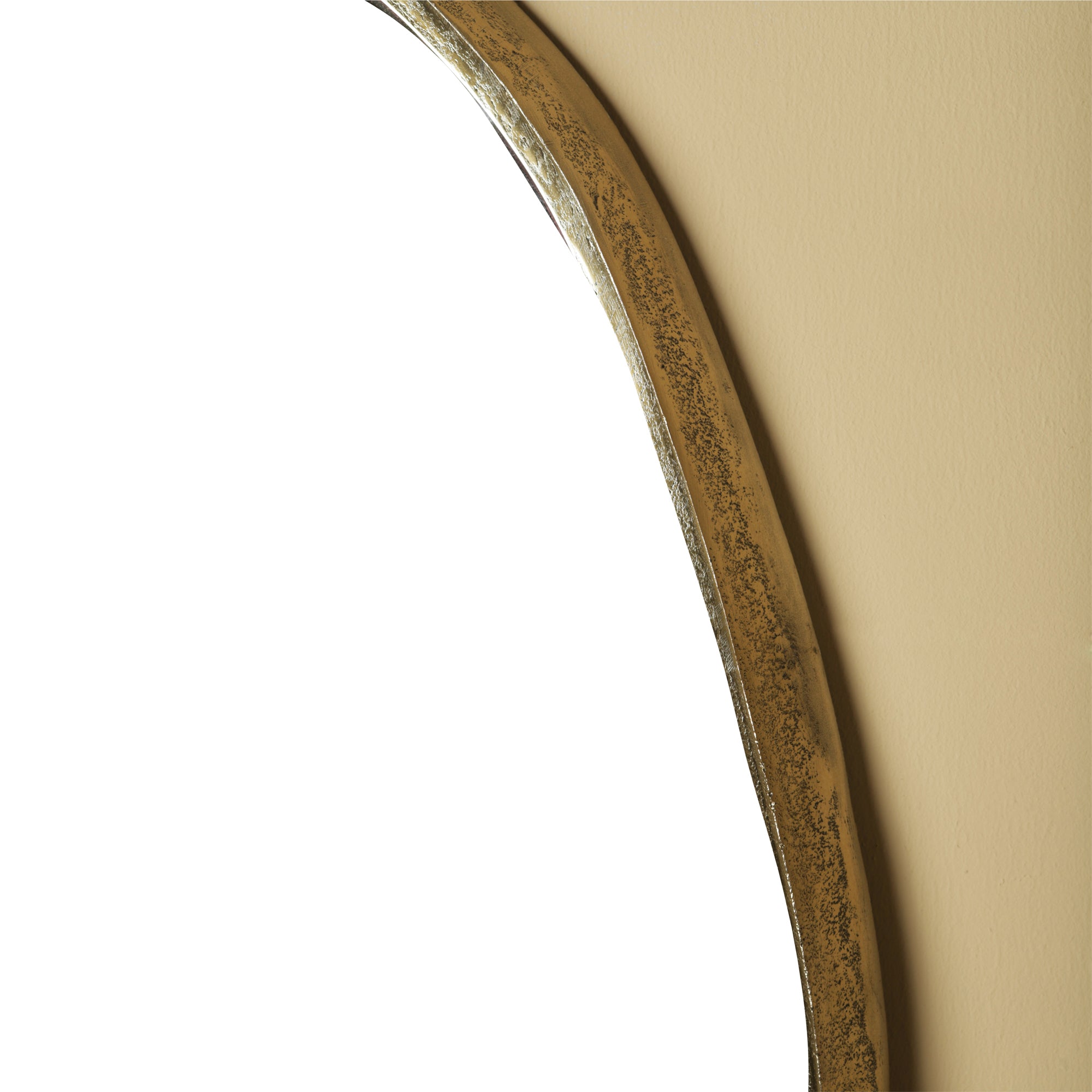 Limera Brass alu oval mirror irregular border M