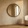 Limera Brass alu round mirror irregular border L