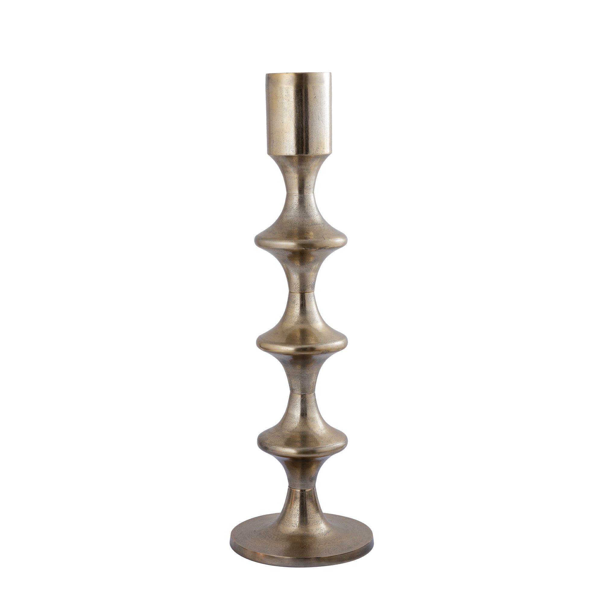 Taika Chandeliers en métal — Alu Round Candle Holder Tabs High - Or