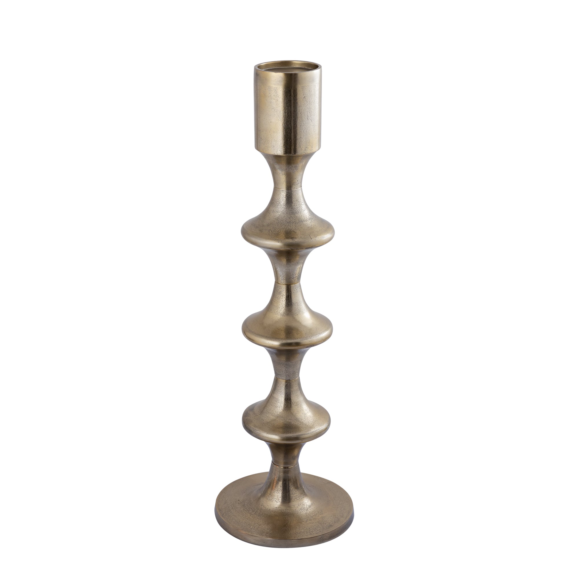 Taika Chandeliers en métal — Alu Round Candle Holder Tabs High - Or