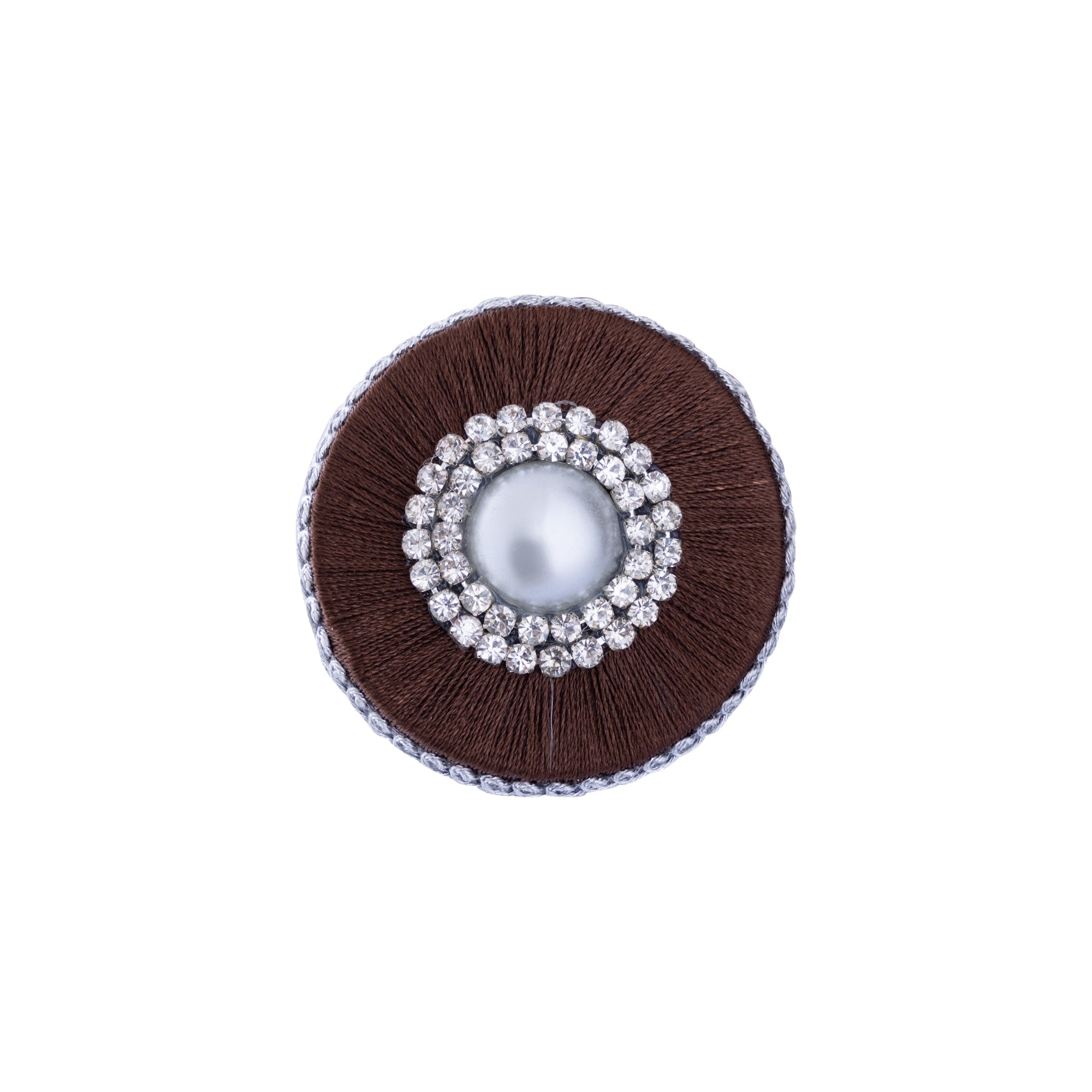 Bonnie Brown poly napkin ring with pearl