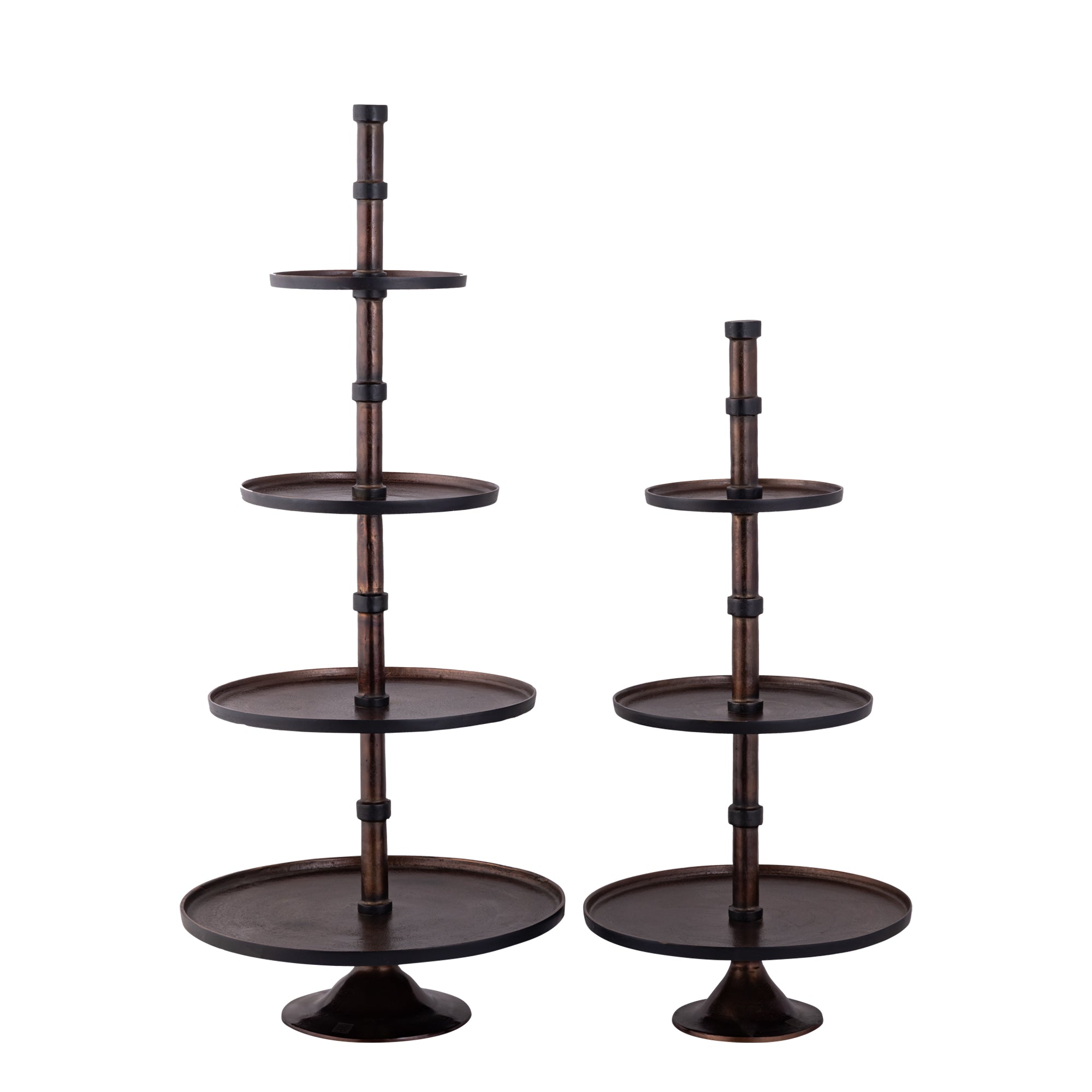 Glinda Copper alu etagere round L