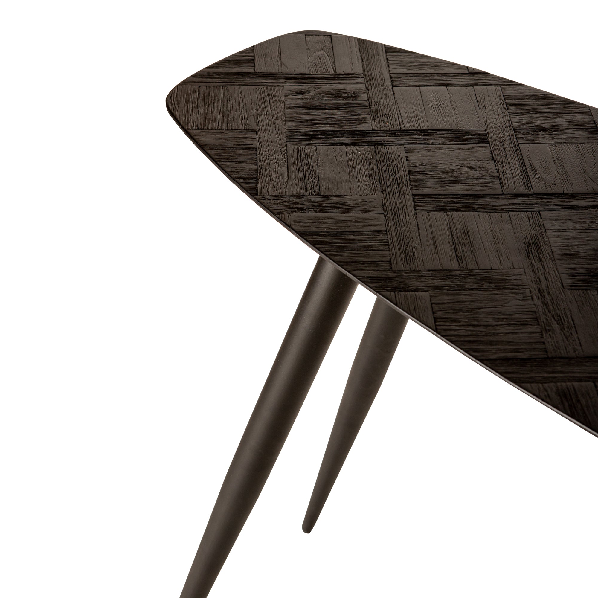 Tyano Black recycled teak wood side table - Photo 3