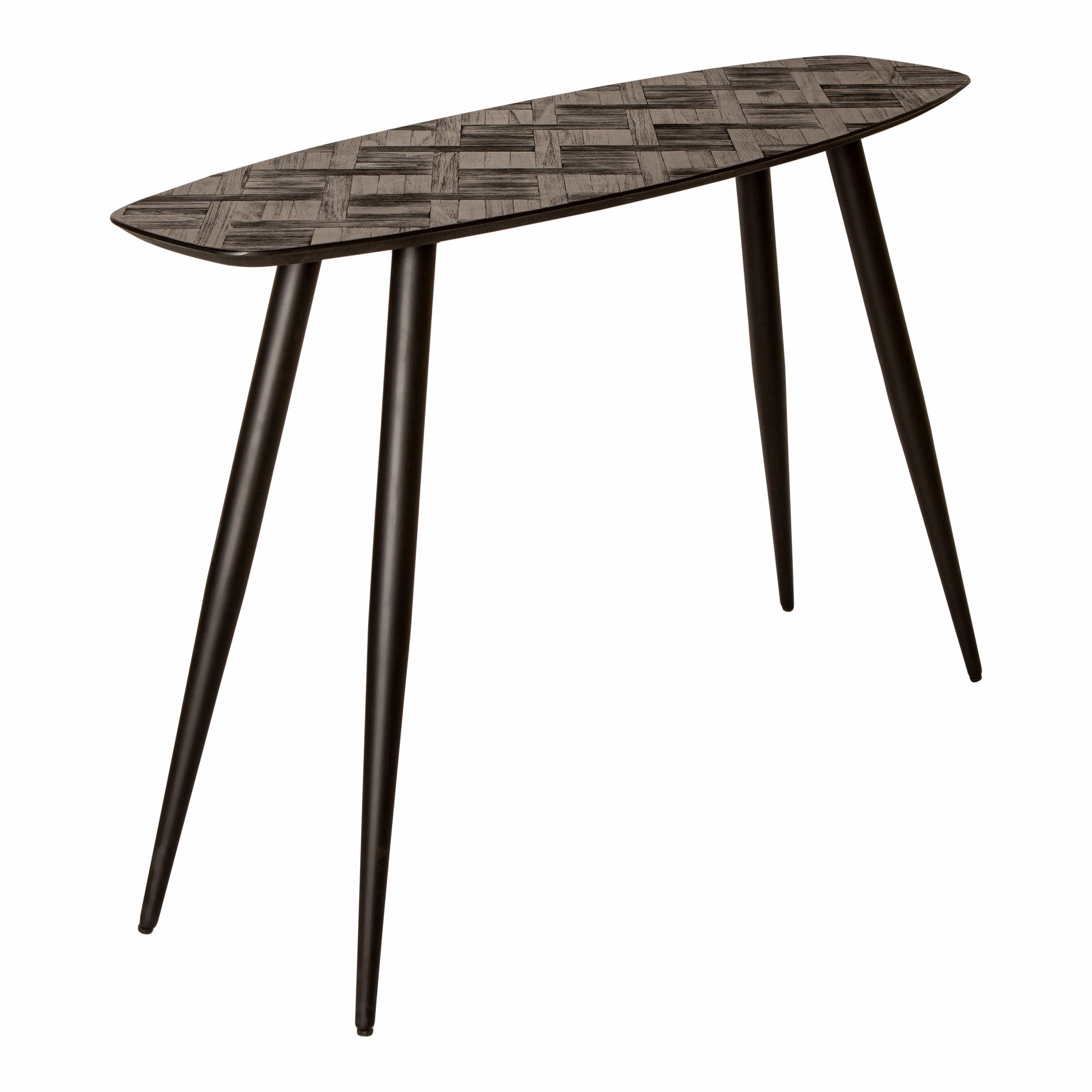 Tyano Black recycled teak wood side table - Photo 5
