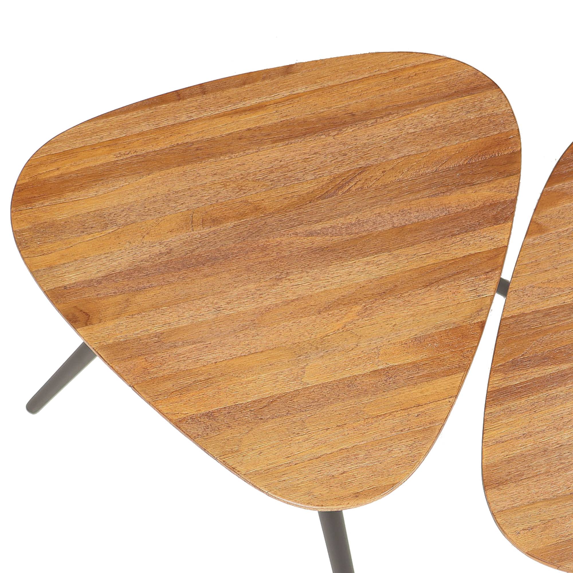 Rupert Naturel recycled teak wood coffee table SV2 - Photo 2