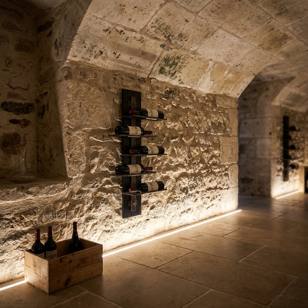Ambiance cave contemporaine avec éclairage LED