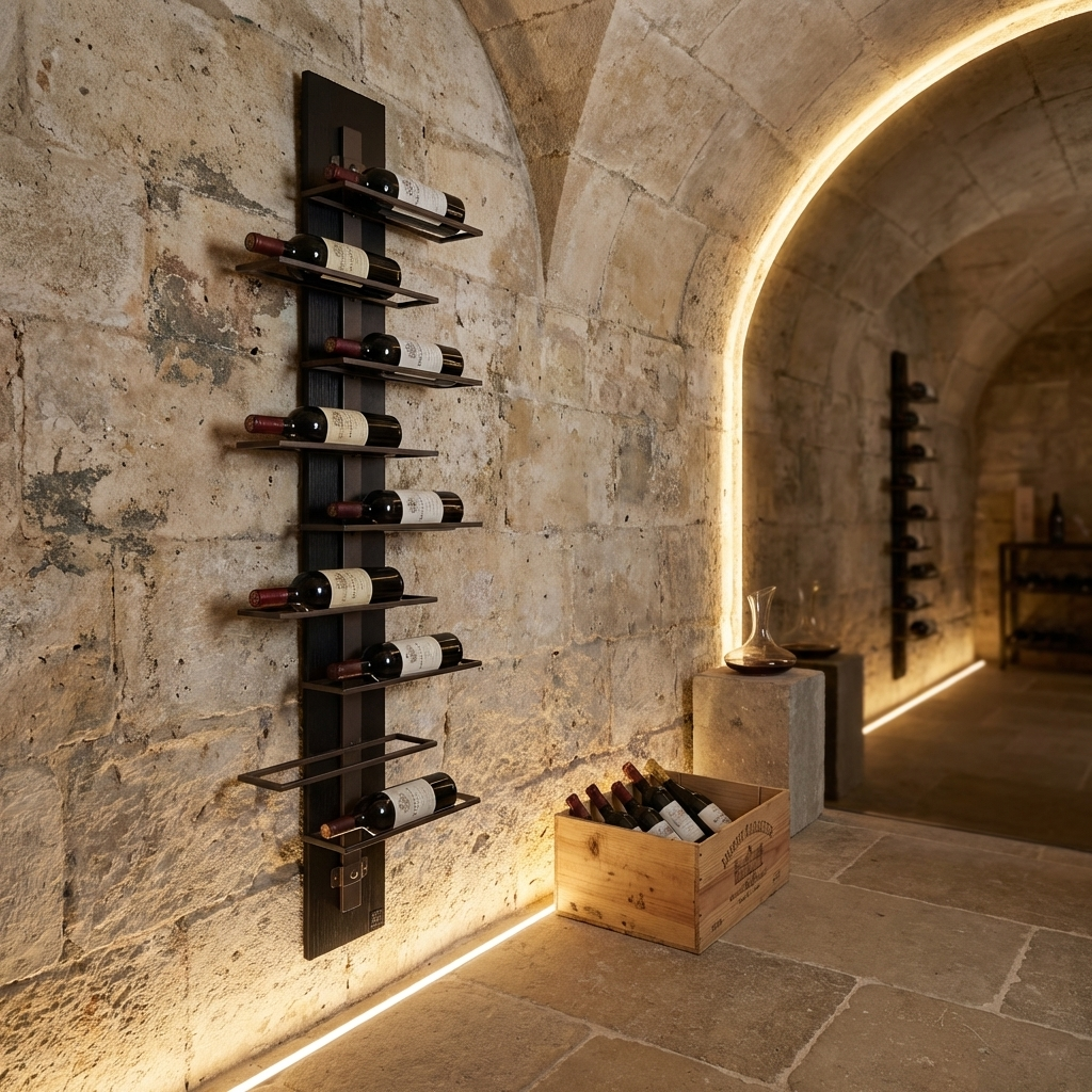 Ambiance cave contemporaine avec éclairage LED