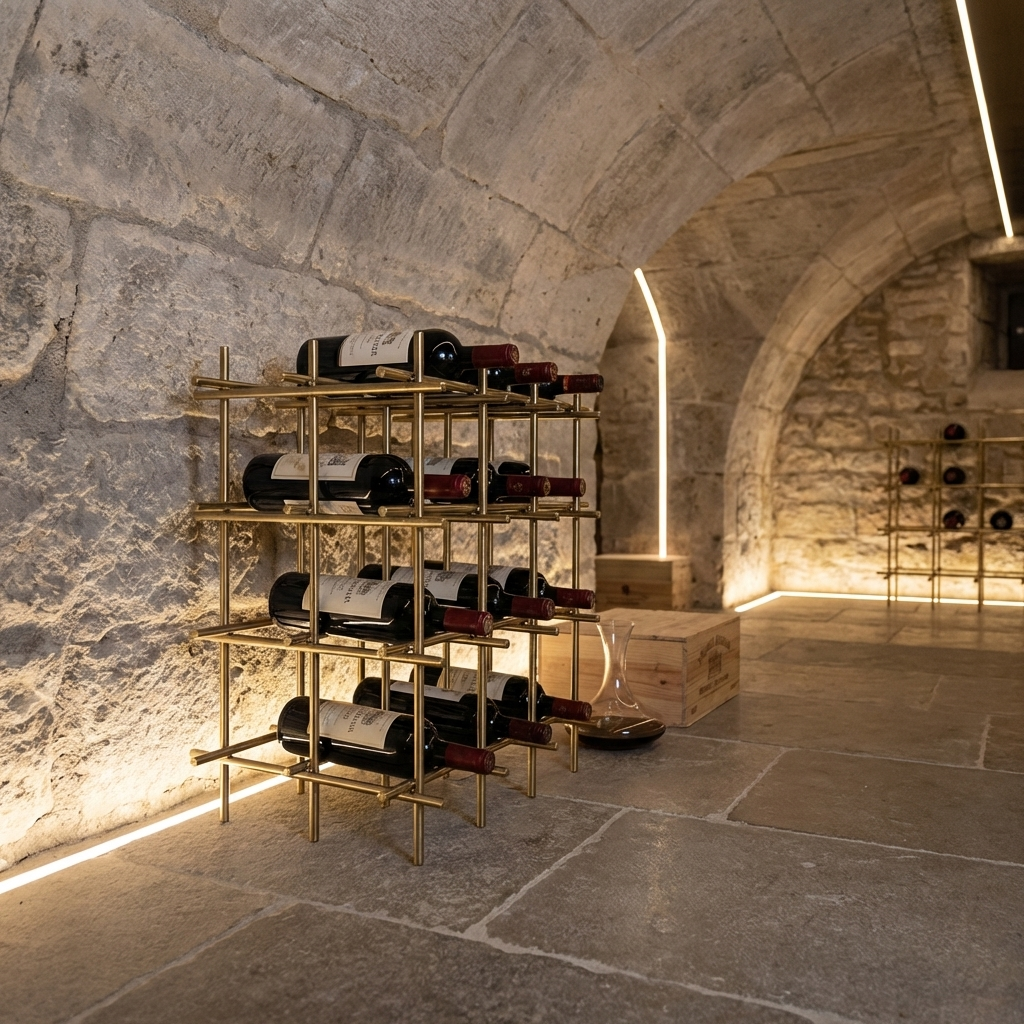 Ambiance cave contemporaine avec éclairage LED