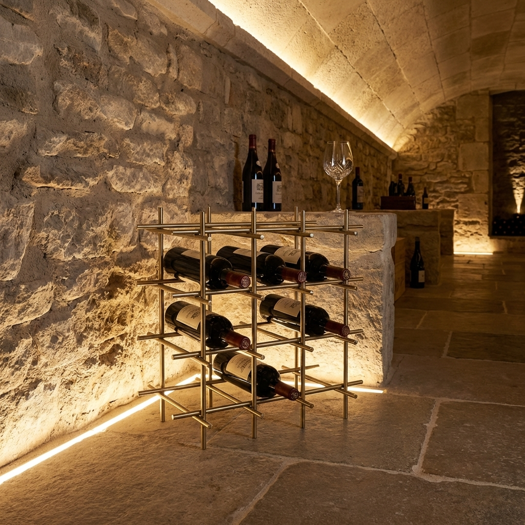 Vue principale dans cave voûtée en pierre