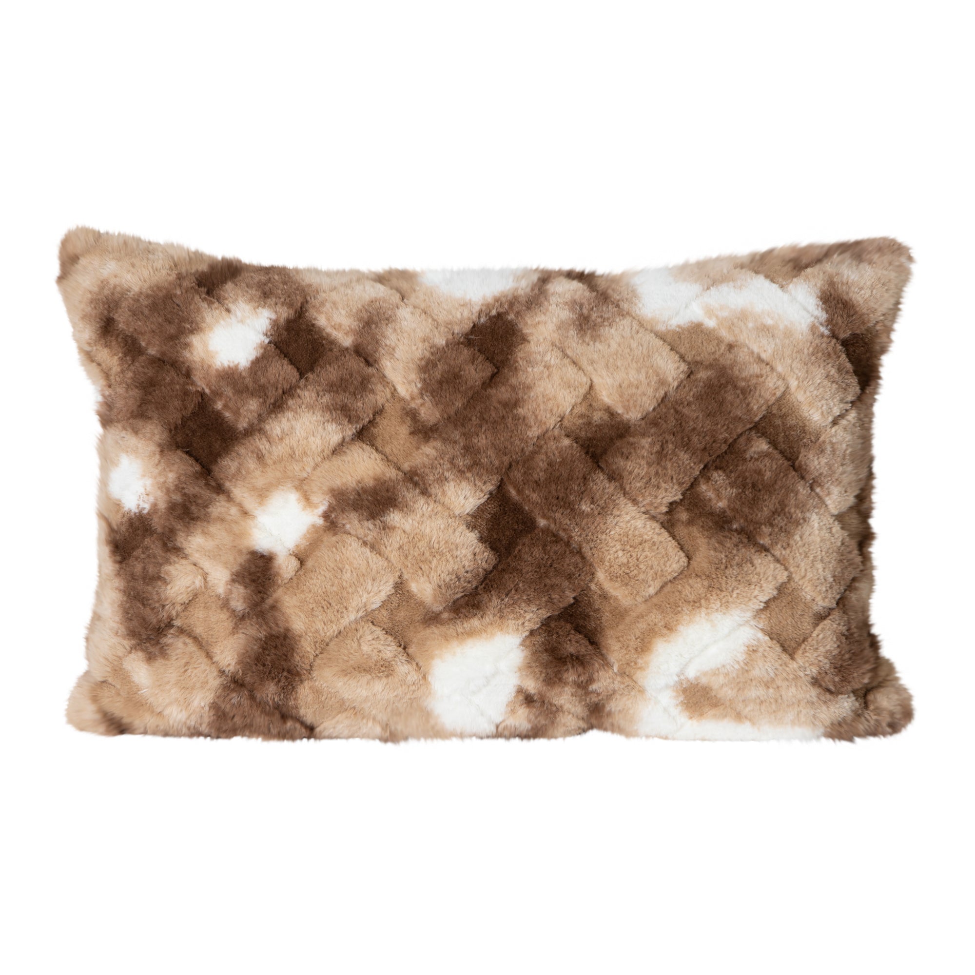 Geraldine Brown artificial fur cushion rectangle — vue 2 | Häus