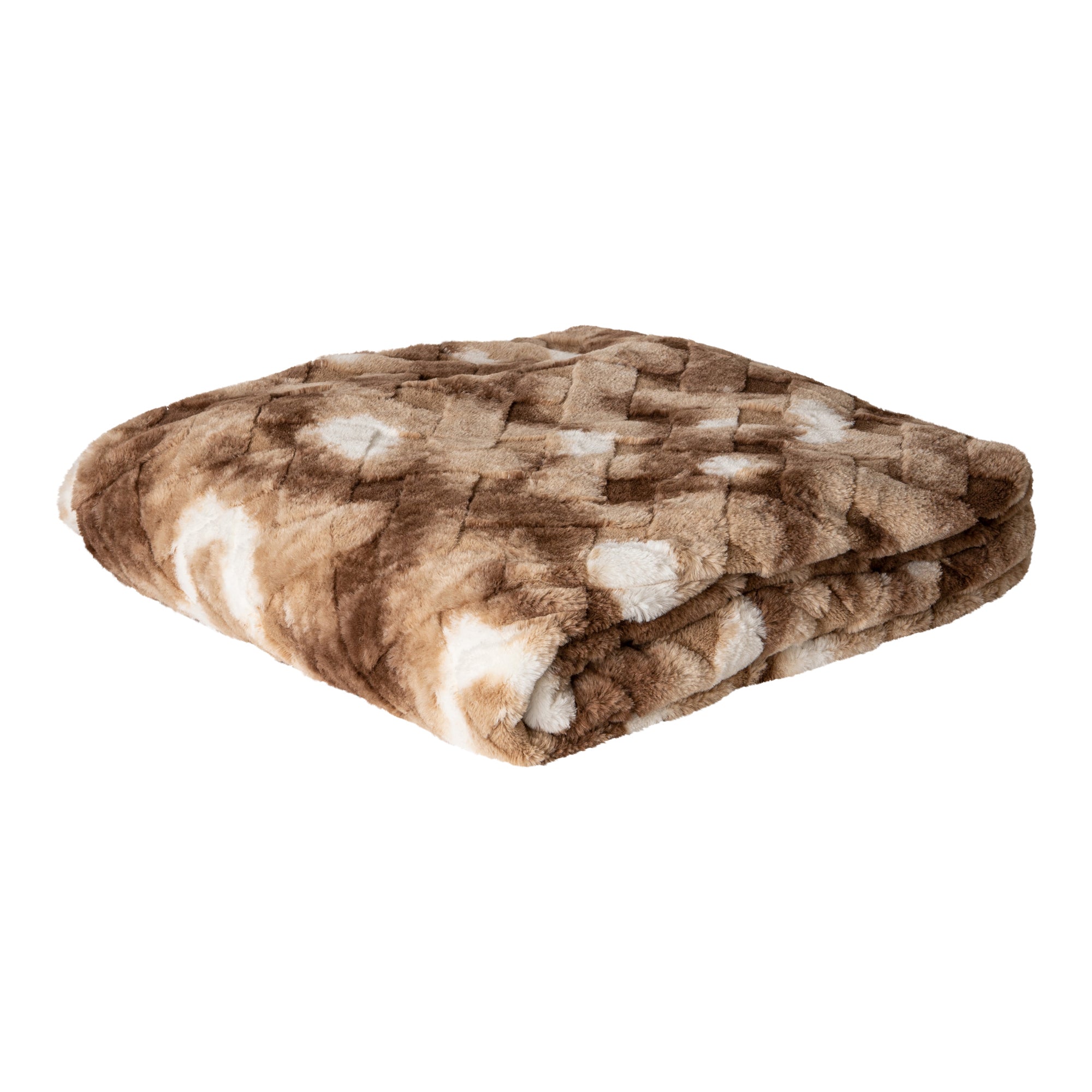 Geraldine Brown artificial fur plaid rectangle L — vue 2 | Häus