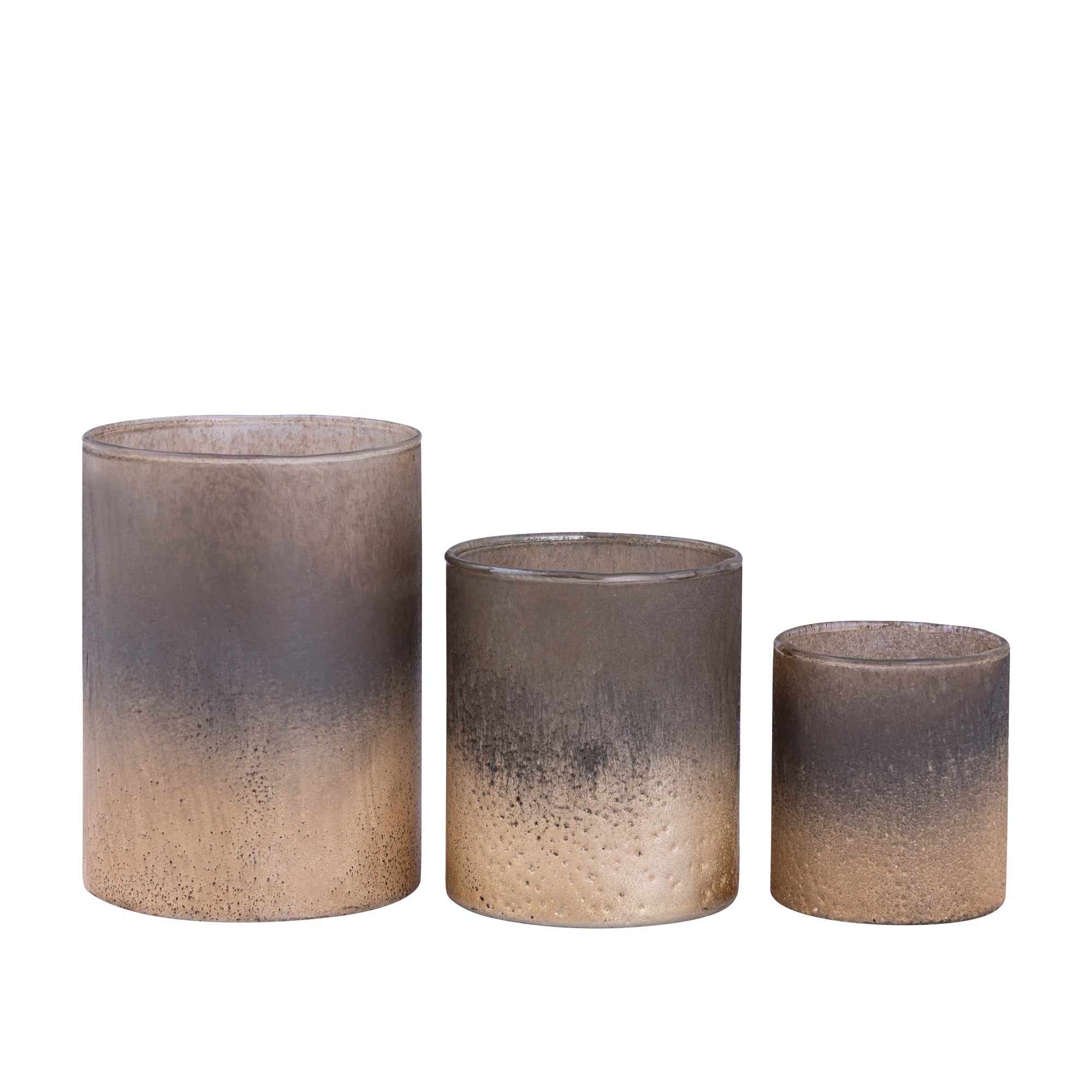 Monroe Bougeoirs en verre - Noir