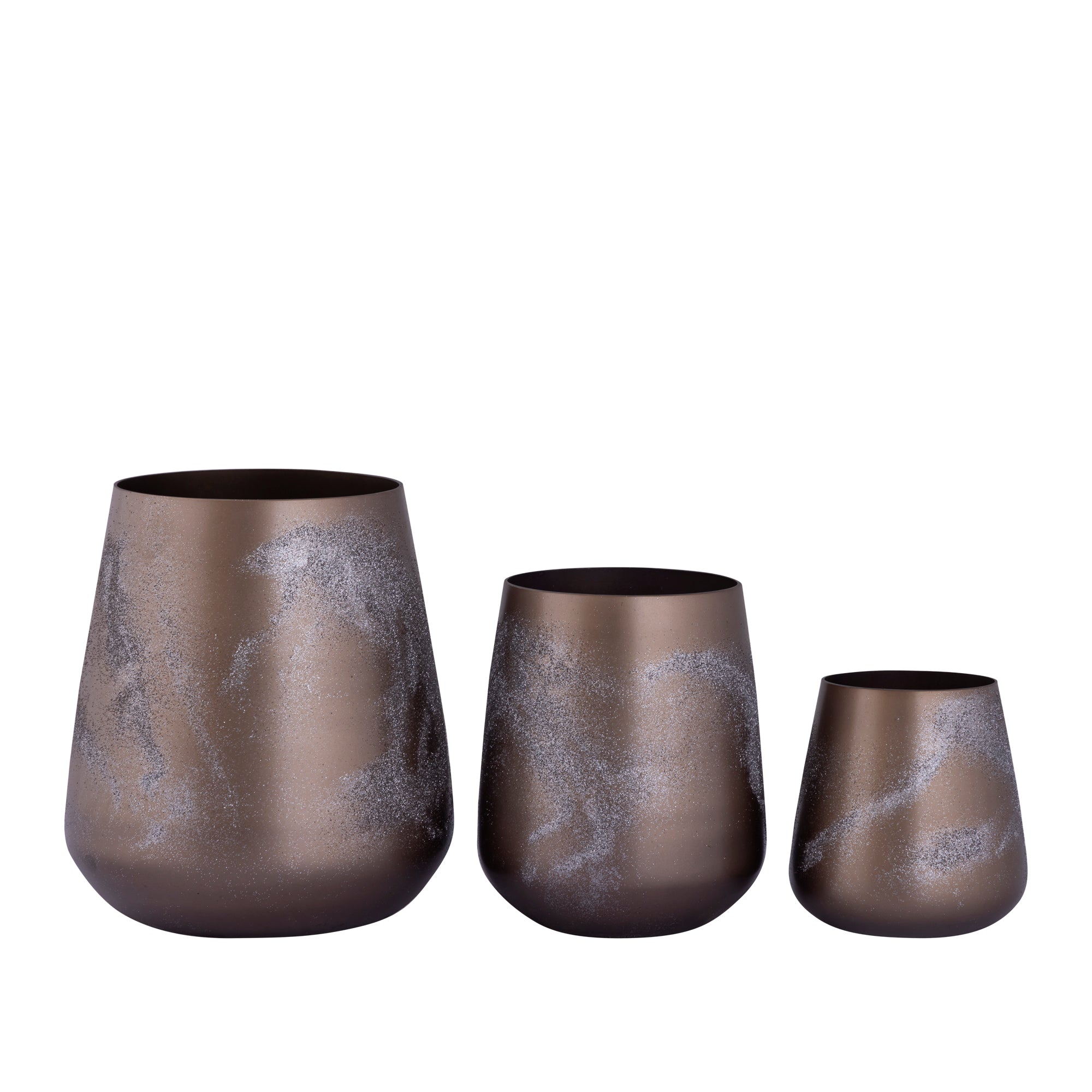 Alfie Bougeoirs en verre - Laiton