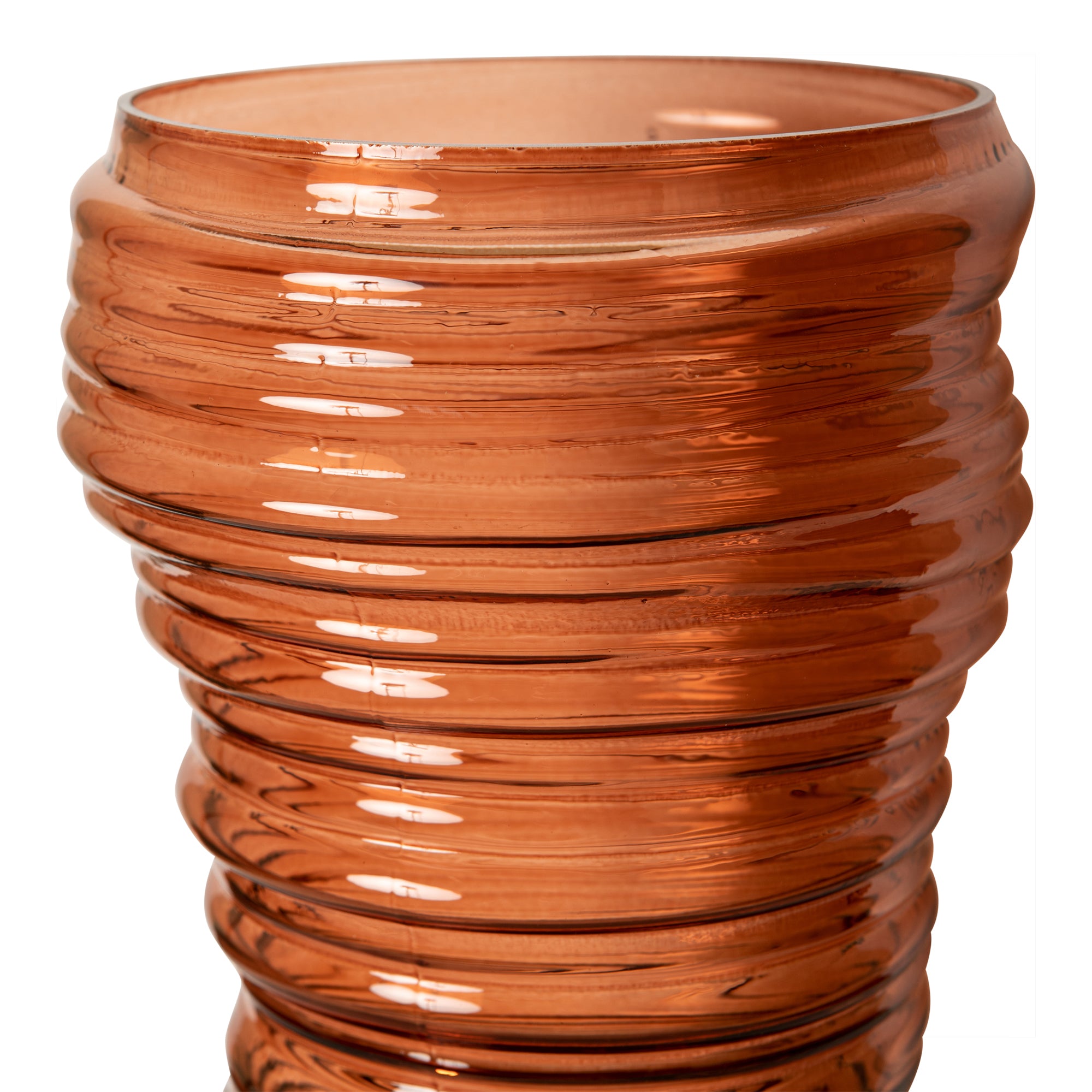 Lane Bougeoirs en verre - Marron