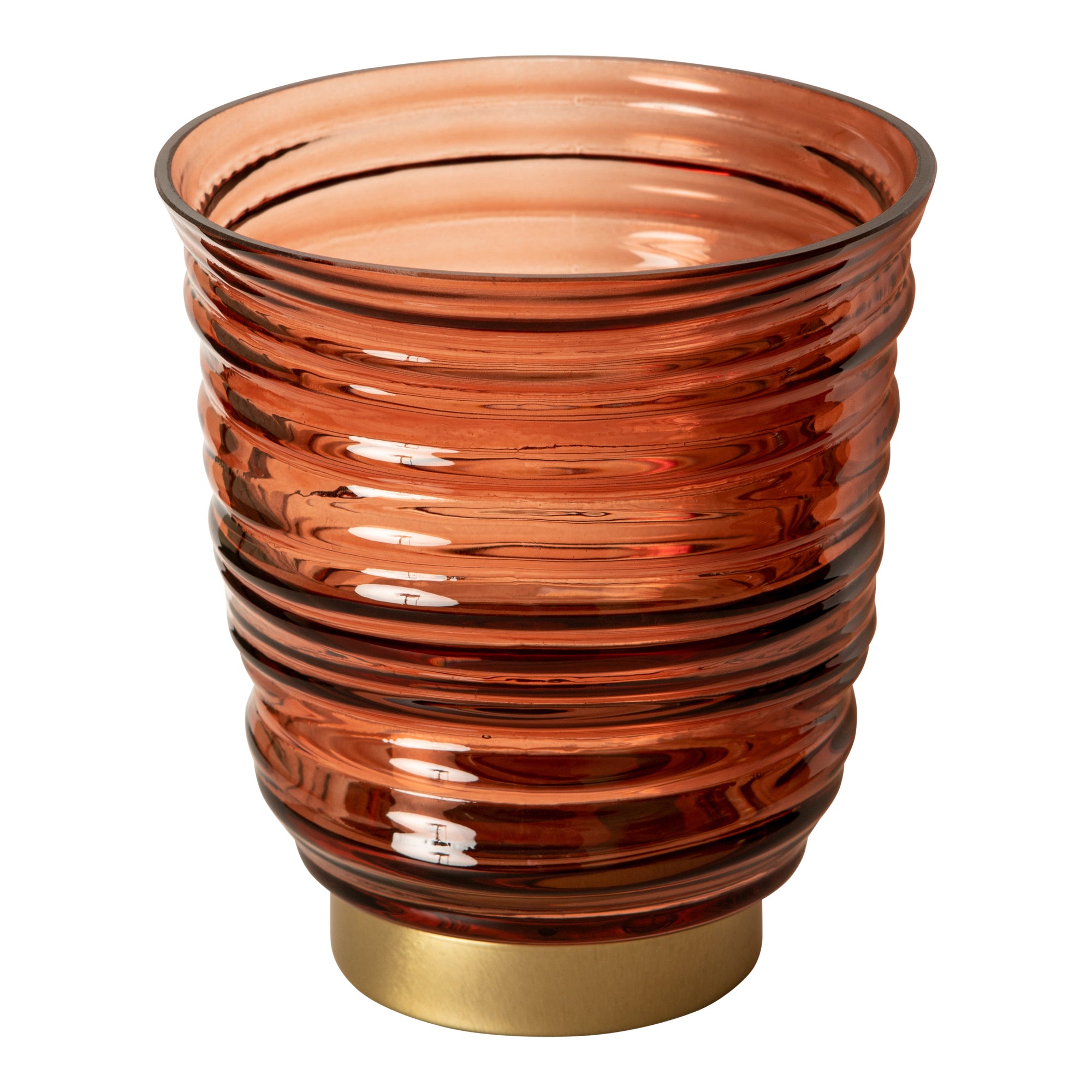 Lane Bougeoirs en verre - Marron