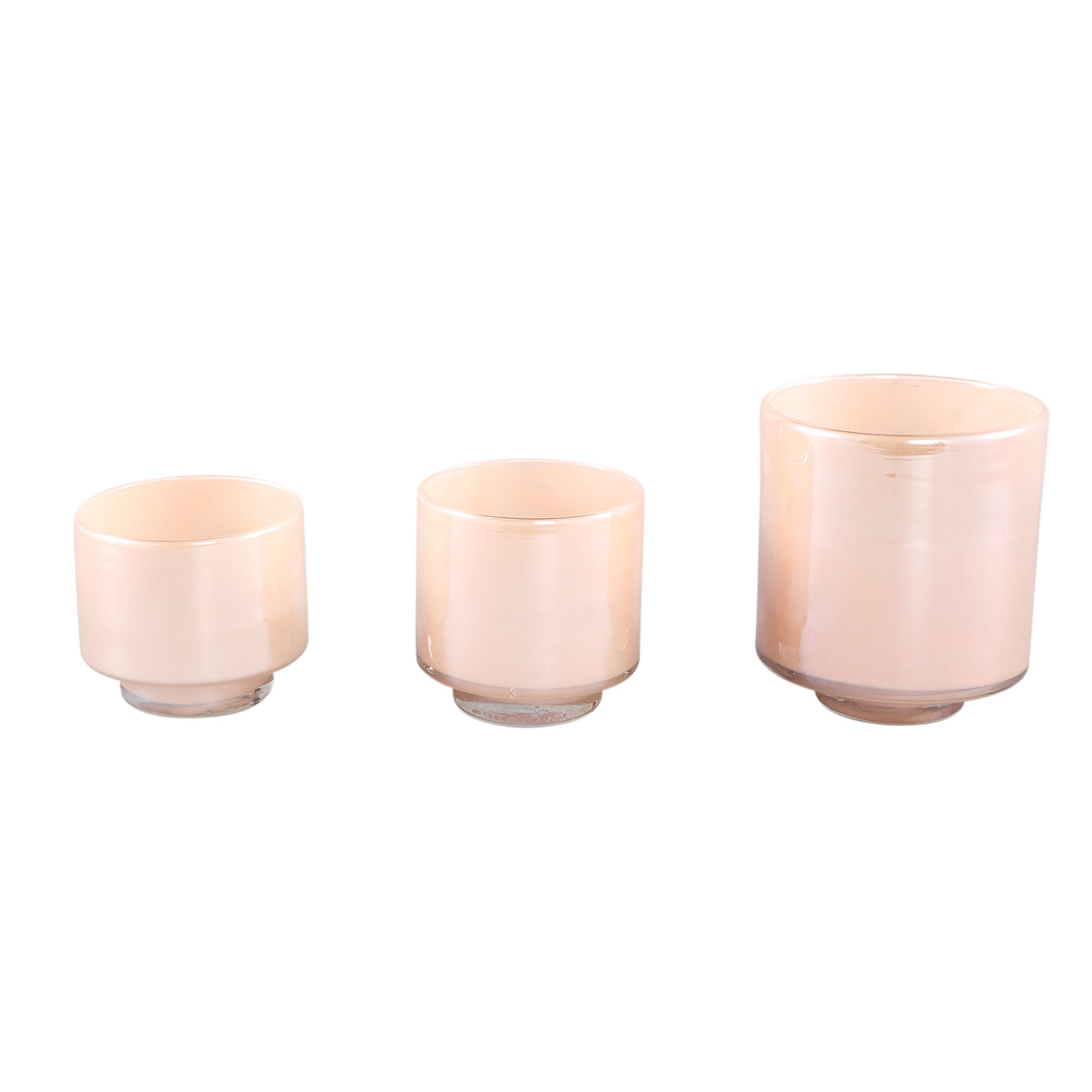 Josiah Bougeoirs en verre - Beige