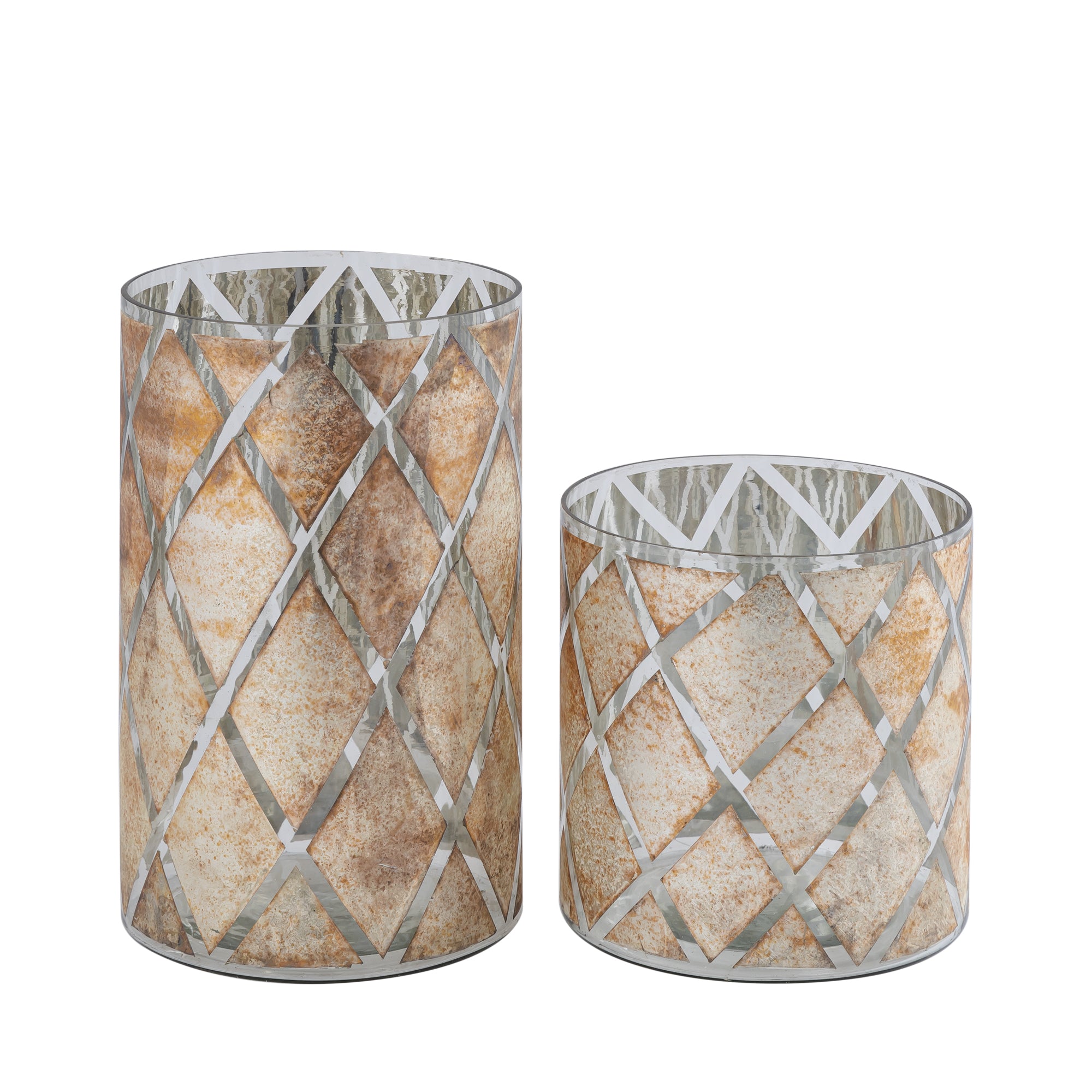 Farisa Bougeoirs en verre - Argent